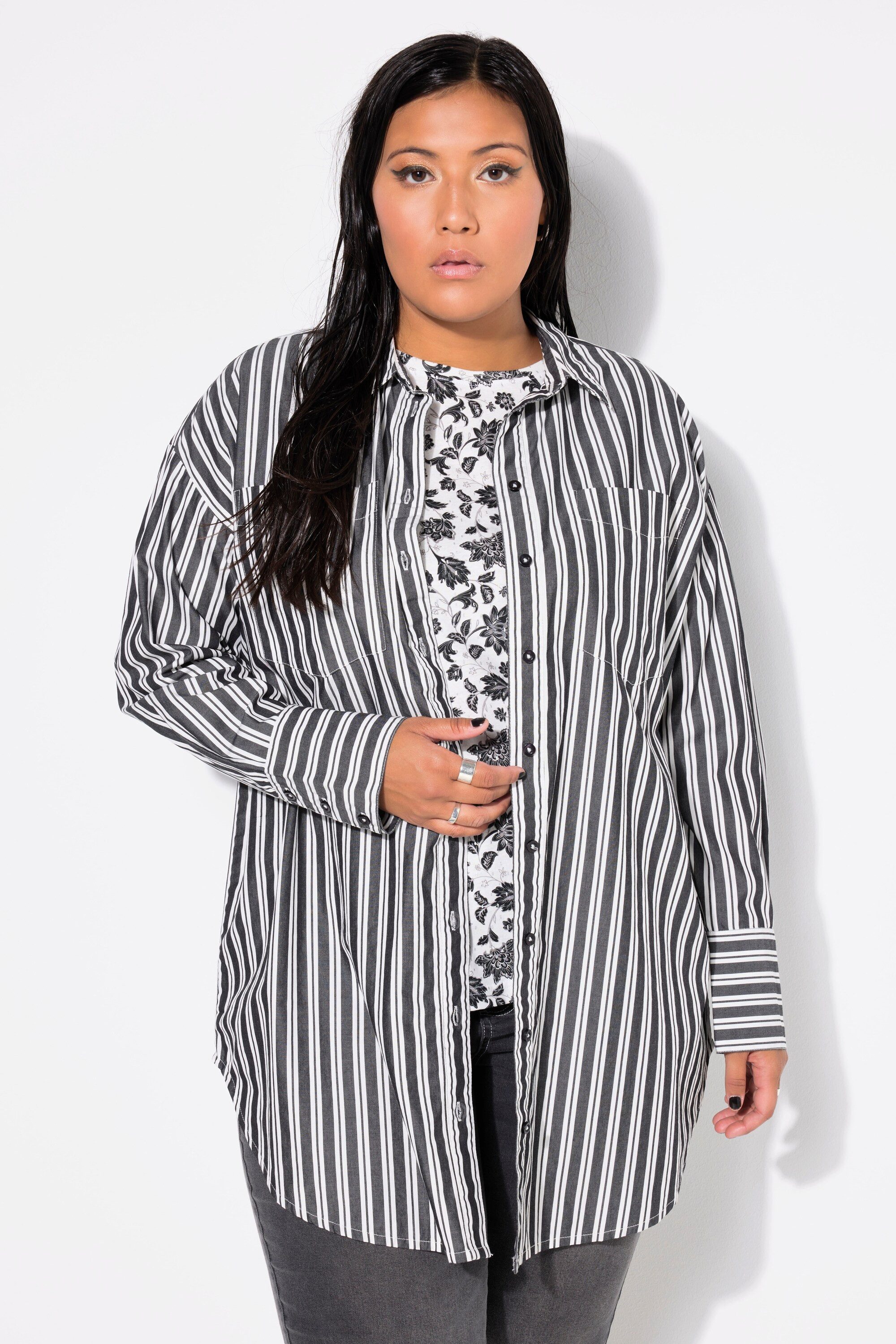 Studio Untold Hemdbluse Hemdbluse oversized Streifen günstig online kaufen