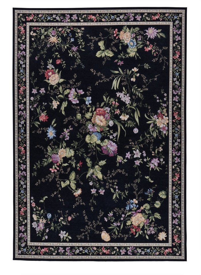 Teppich »Flomi Sagrini«, THEKO, rechteckig, Höhe 3 mm, Flachgewebe, Pastell-Farben, Blumen Design, Wohnzimmer-HomeTrends