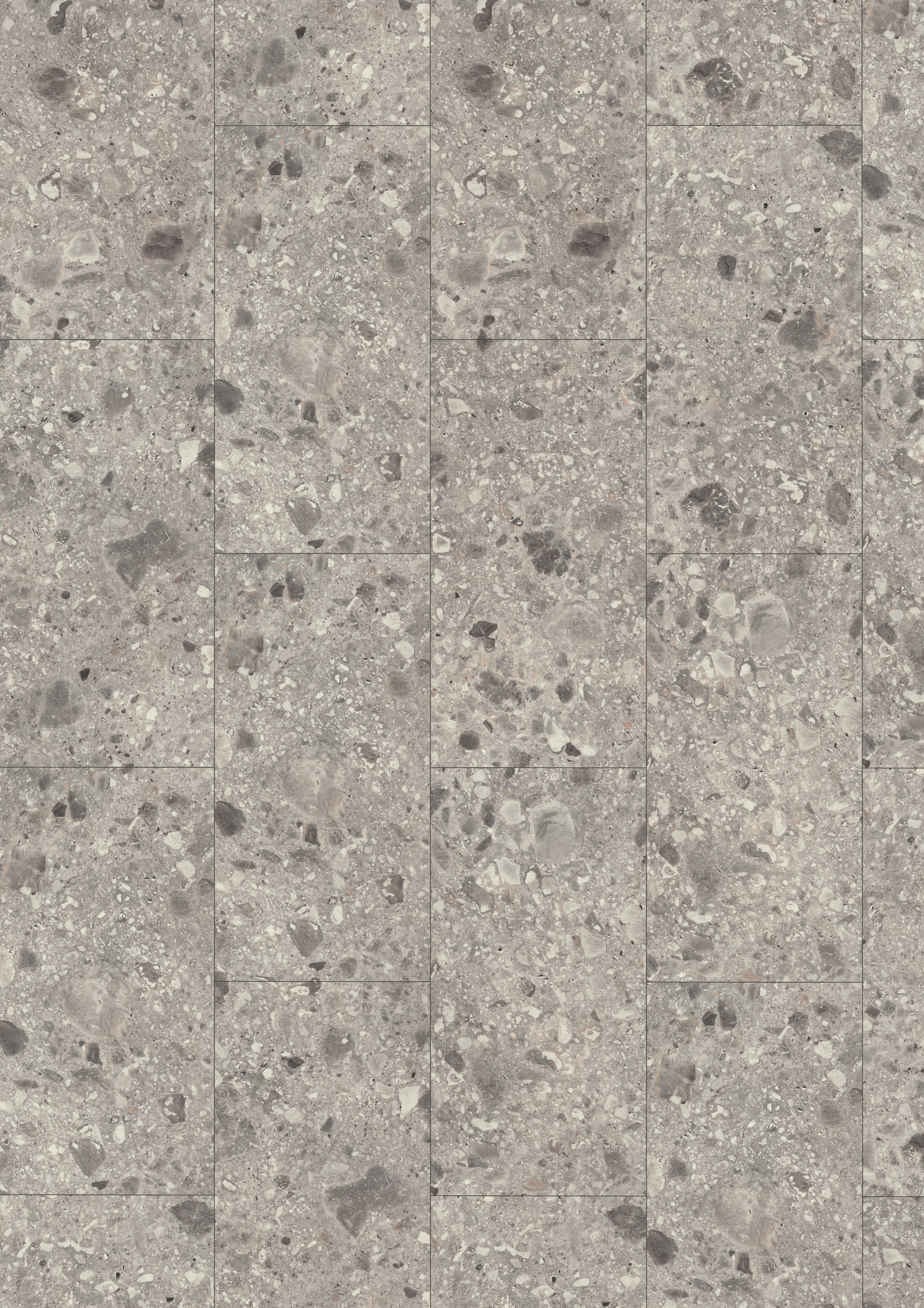 EGGER Laminat NatureSense Aqua ELF021 Triestino Terrazzo grau, (8mm, 2,535qm), Wasserbeständig & Praktisch
