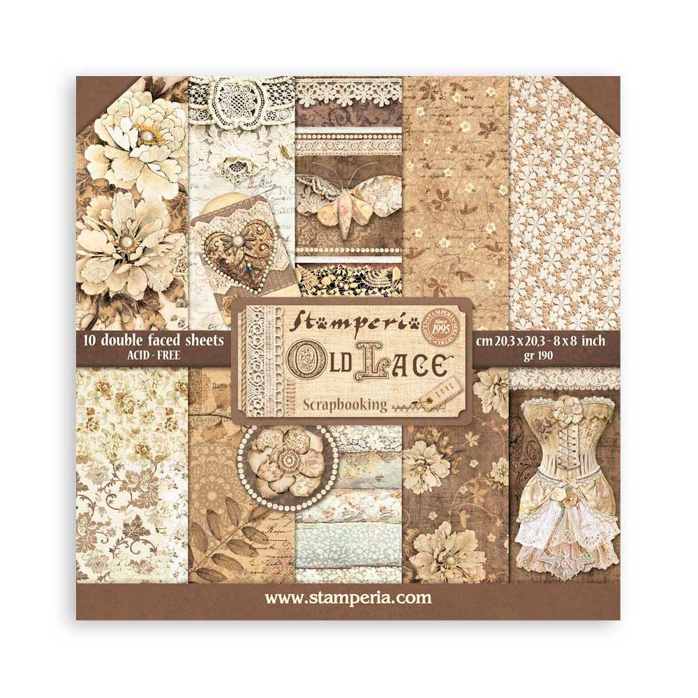 Motivpapier Scrapbooking Pad 'Old Lace'