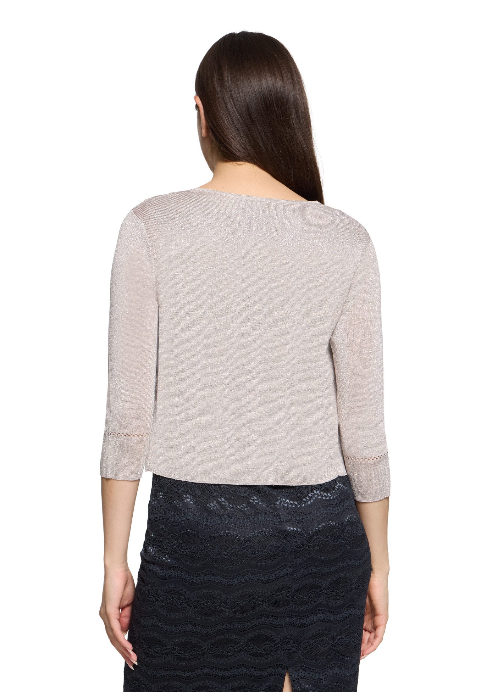 Vera Mont Strickjacke Damen ohne Verschluss (1-tlg) Glitzer