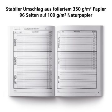 itenga Notizheft itenga Hausaufgabenheft Papierflieger Grau (Motiv 15) DIN A5, 96 Seite