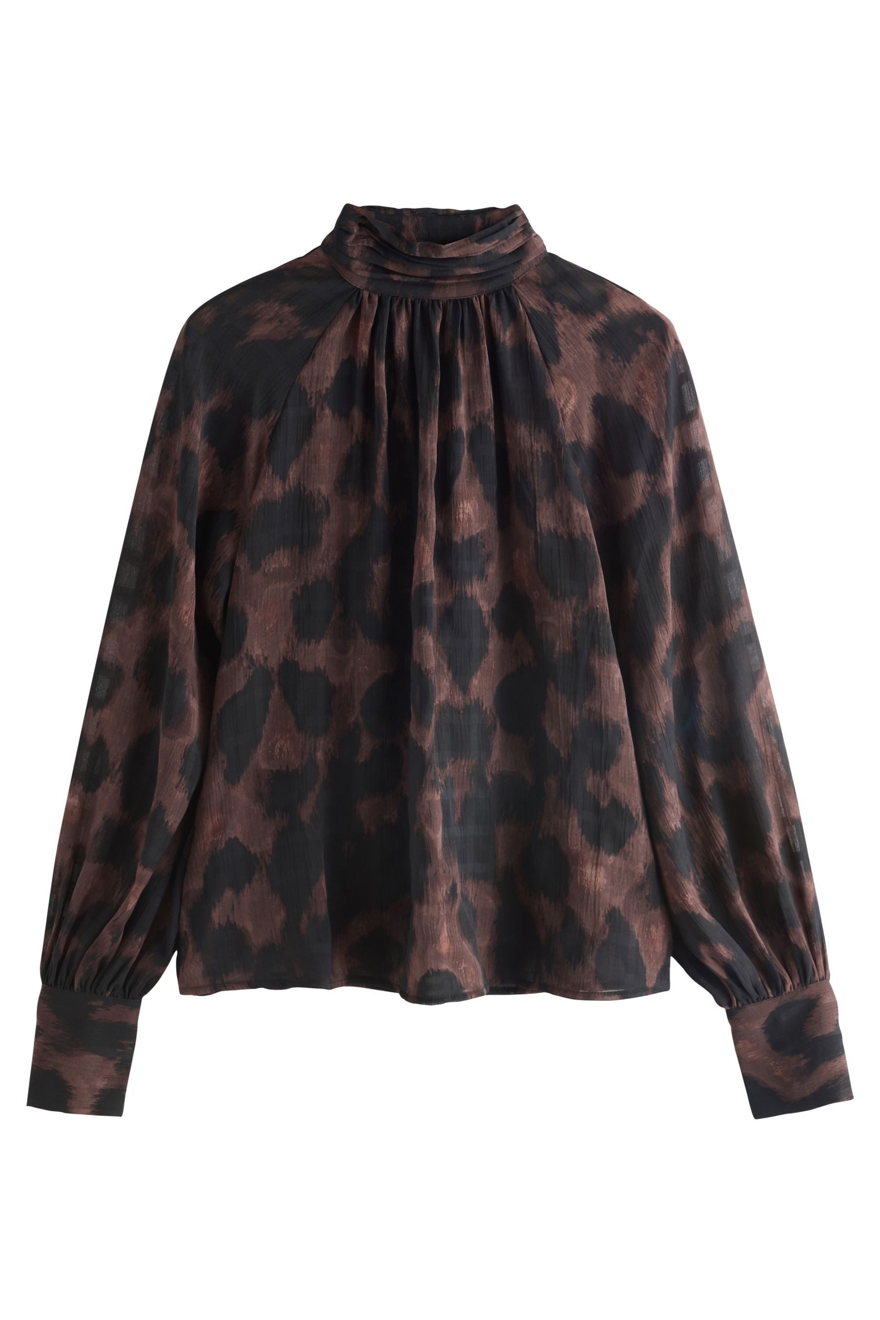 Next Blusenshirt Langärmelige, hochgeschlossene Bluse (1-tlg) günstig online kaufen