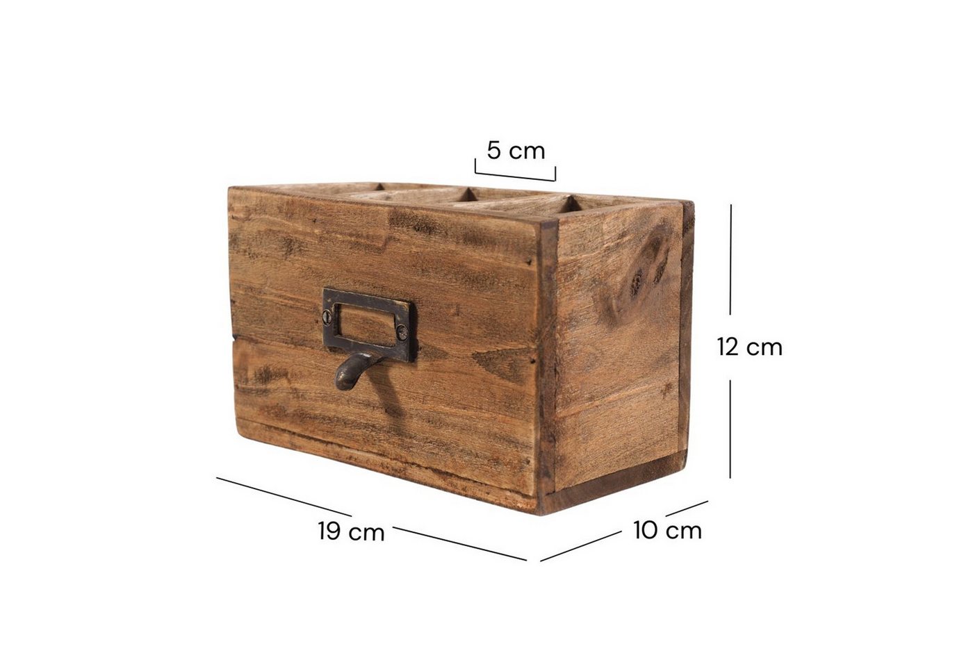 Thumbnail - DESIGN DELIGHTS Aufbewahrungsbox STIFTEHALTER "BOX 18", Altholz massiv, 19x12 cm (BxH), Stiftebox, F