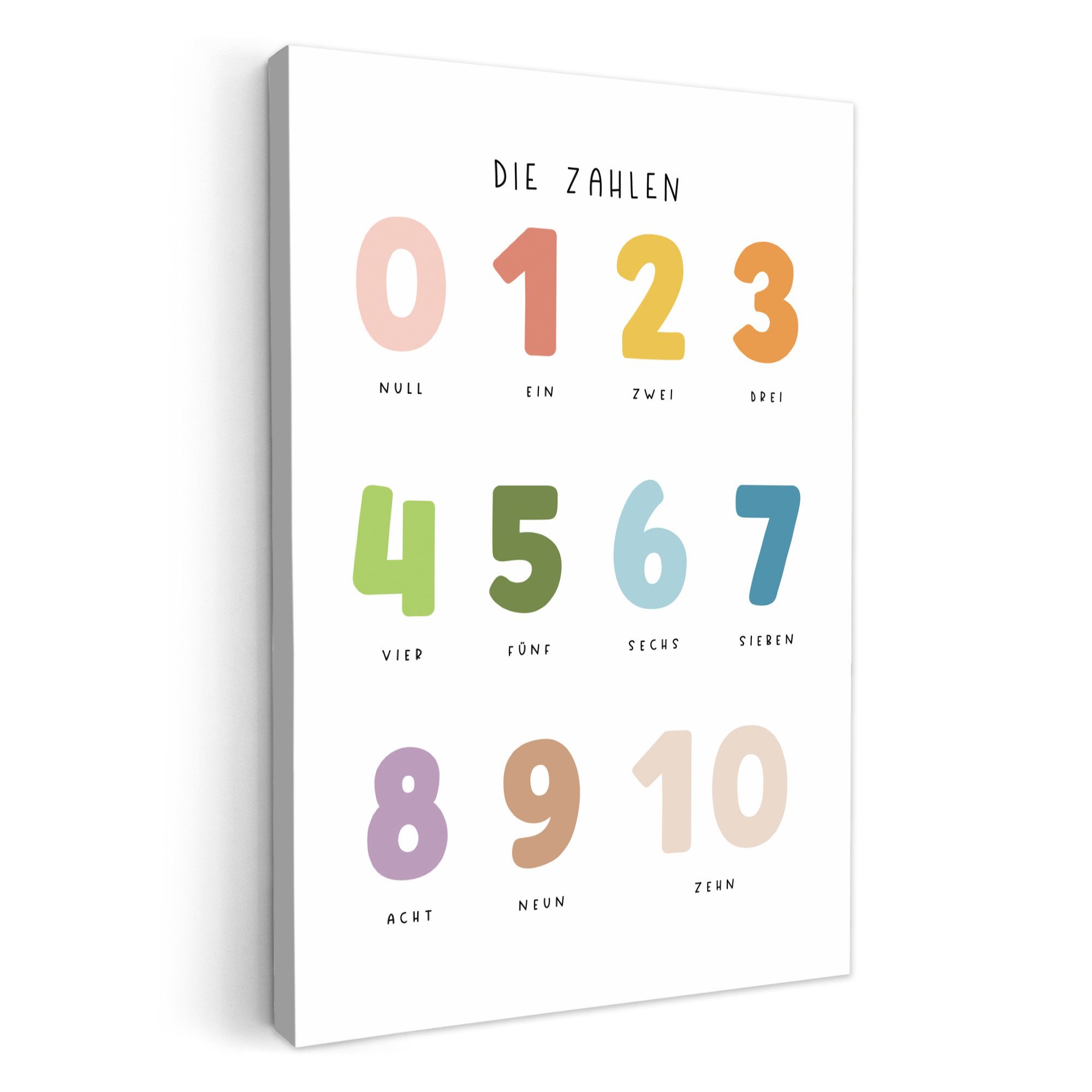 OneMillionCanvasses® Leinwandbild Pädagogisch - Zählen lernen - Weiß - Farb günstig online kaufen