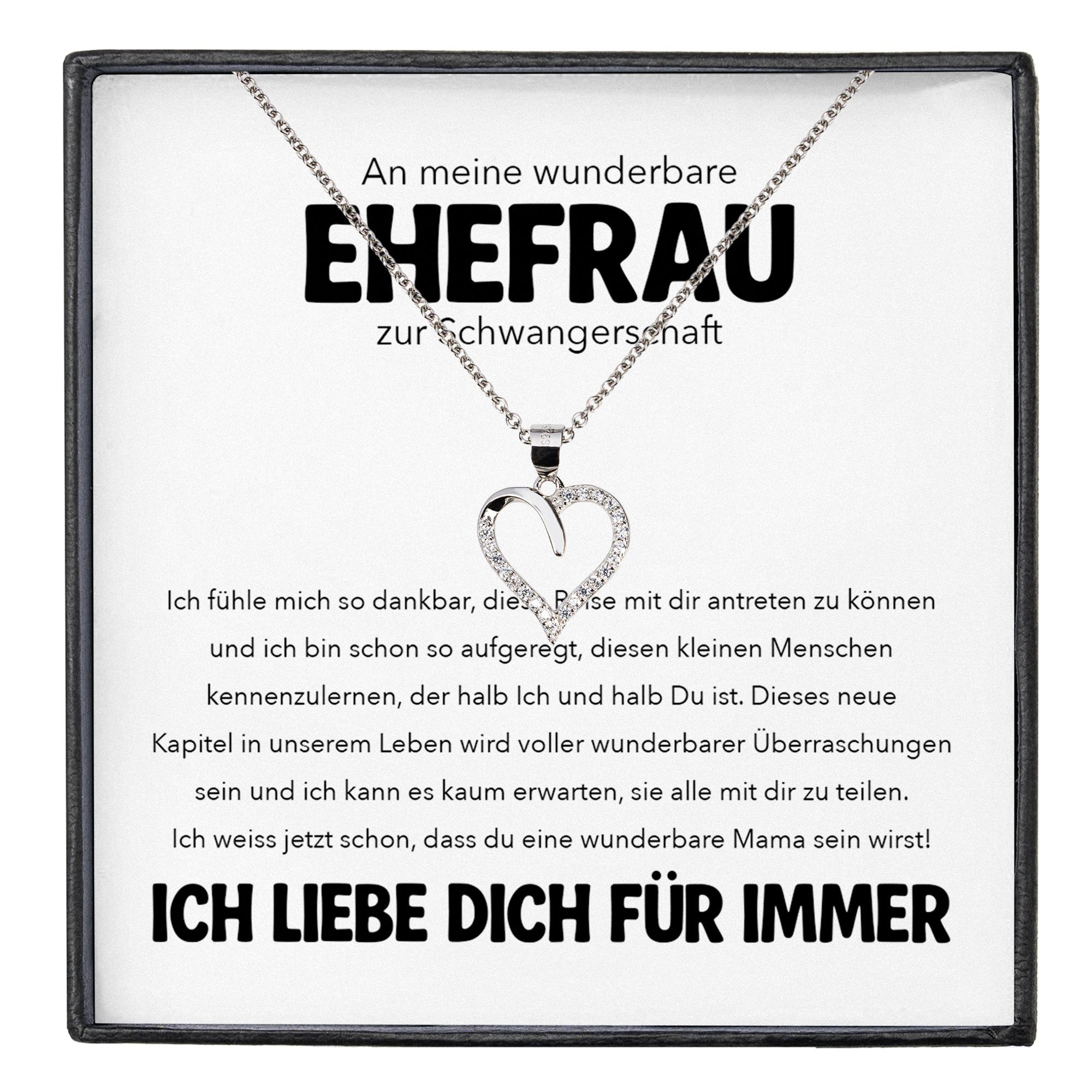 Valentinstagsgeschenk 22Feels Schmuckset Ehefrau Ich Liebe Dich Geschenk Frauen Herz Kette Damen Hochzeitstag (inkl. Geschenktasche, Karte, Poliertuch