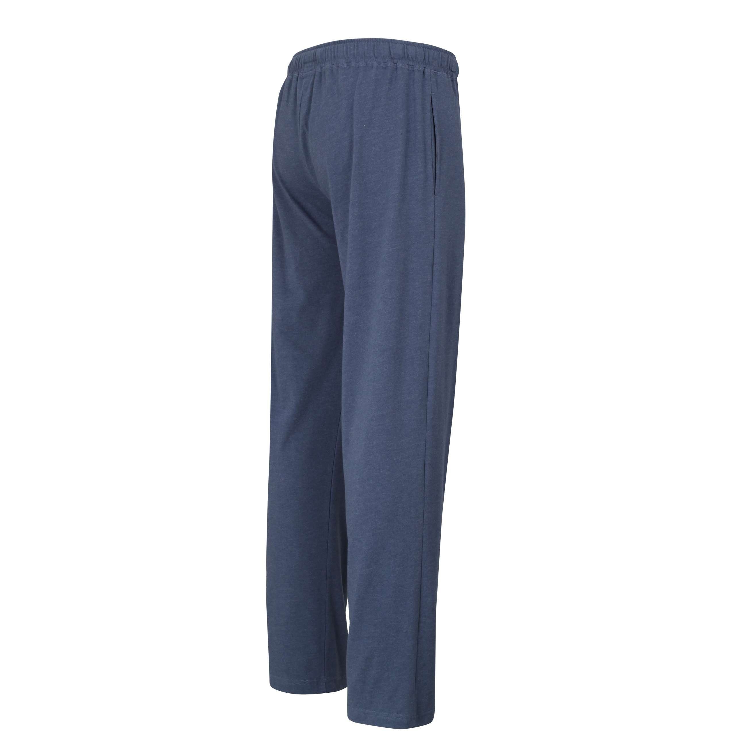 CECEBA melange Lange-Hose (1-tlg) CECEBA Schlafhose blau Herren