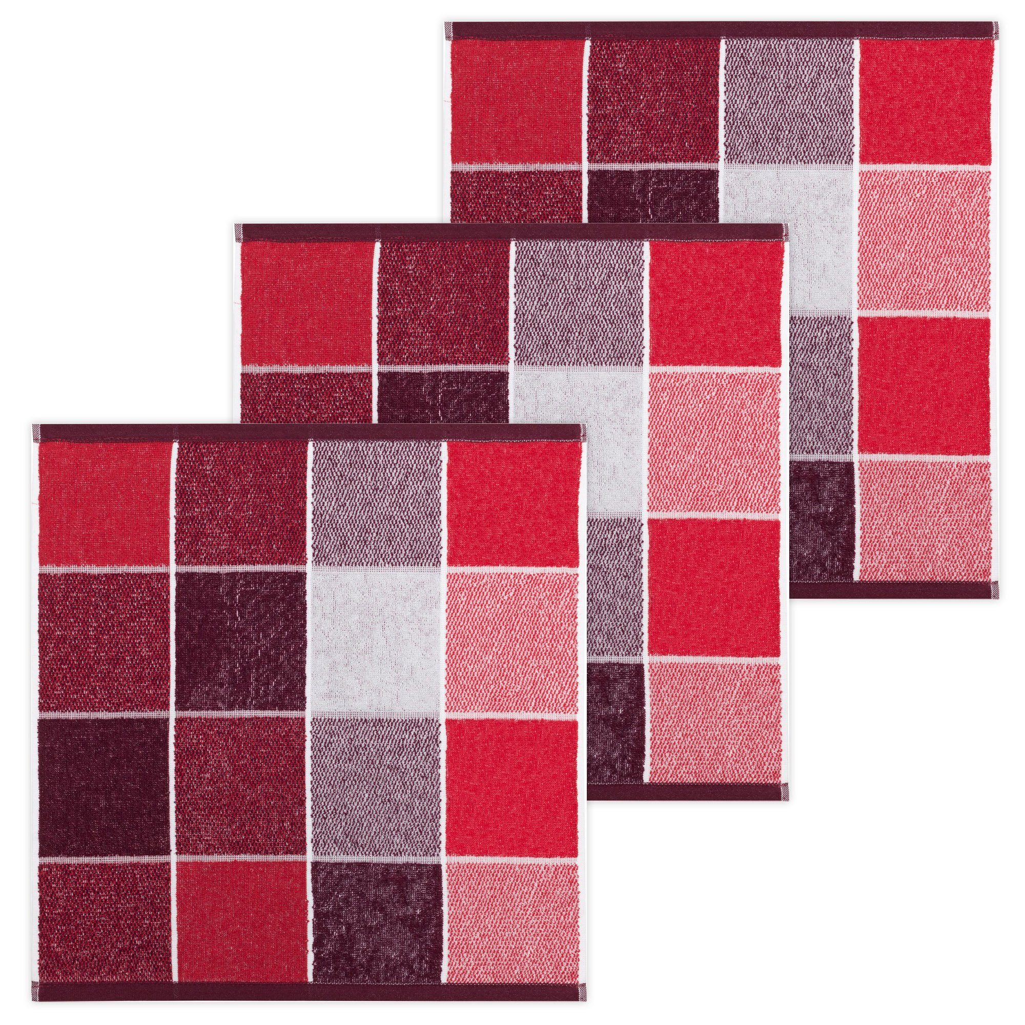 Kracht Geschirrtuch Blockkaro, (Set, 3-tlg., Set), günstig online kaufen