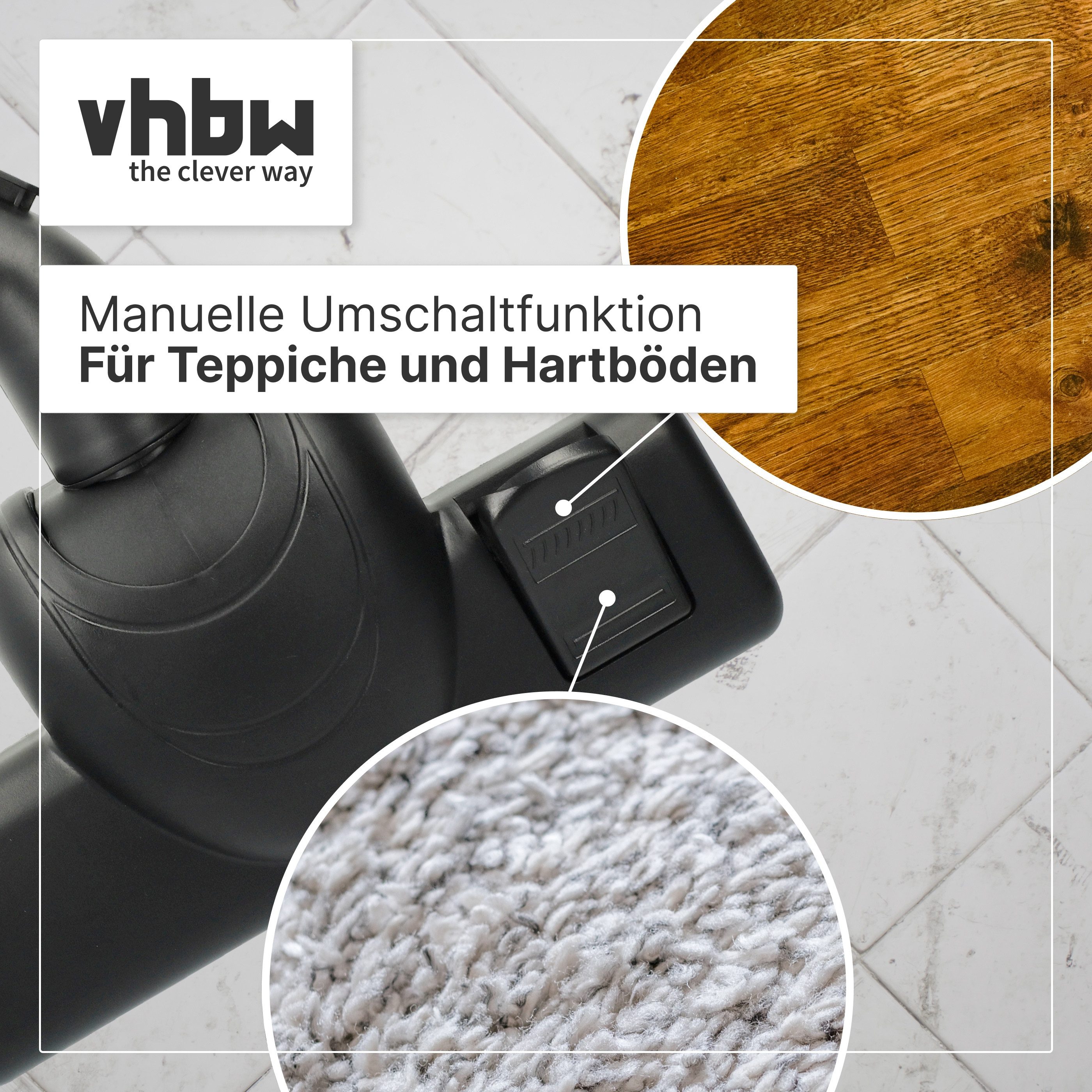 vhbw Bodendüse passend für AEG Staubsauger, Kombidüse für Bodenstaubsauger – Bild 3 von 5