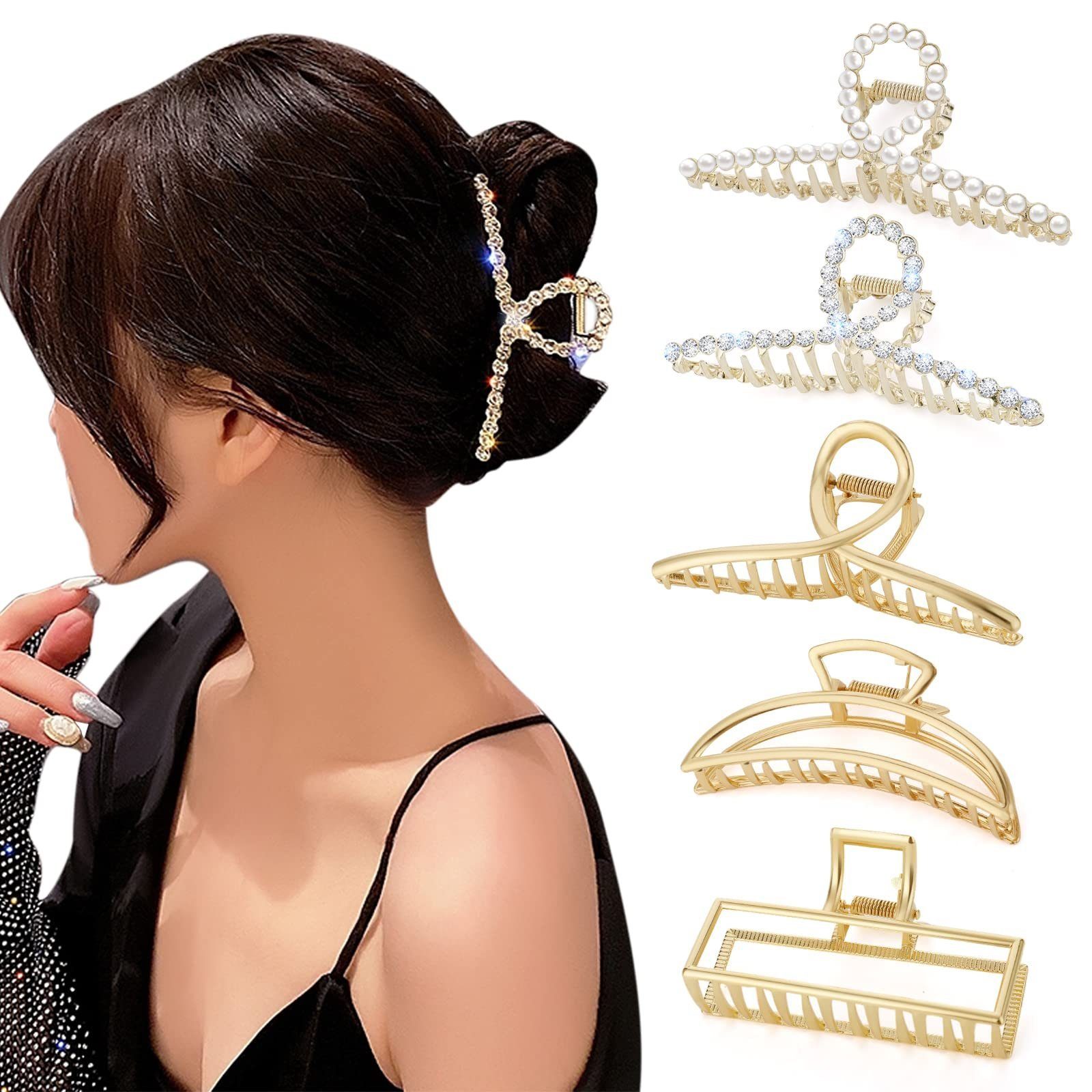 Haiaveng Haarclip Damen Elegante und stilvolle Metall-Haarspange