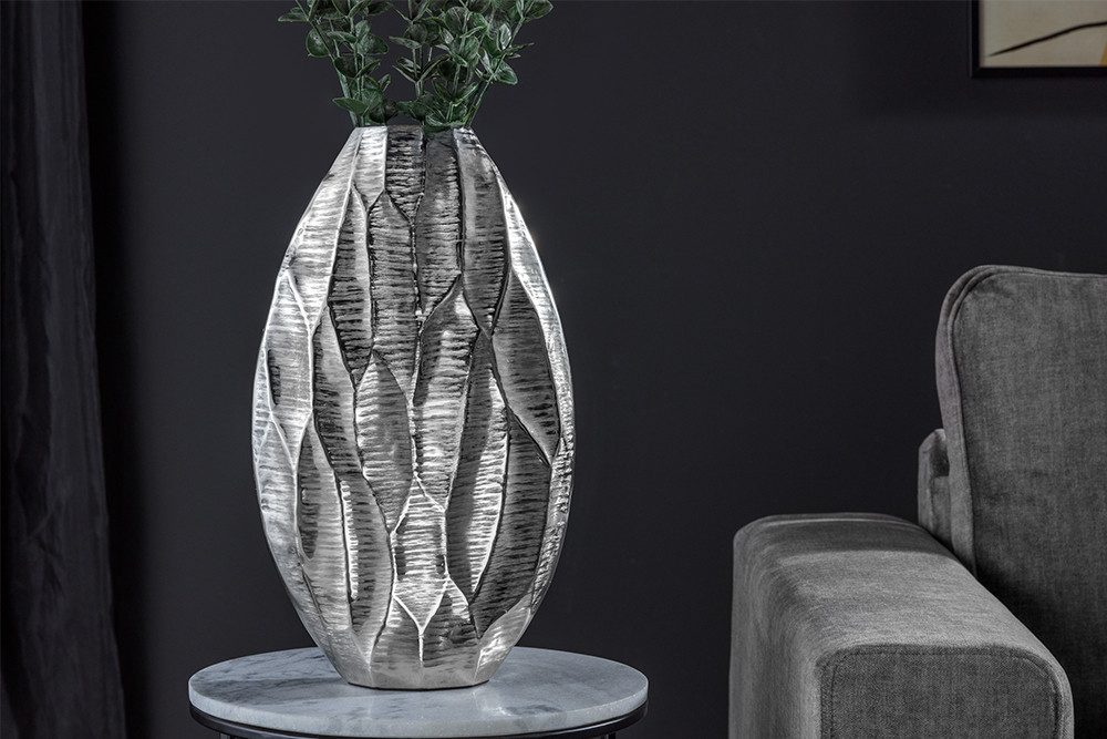 riess-ambiente Tischvase ORGANIC ORIENT 44cm silber (1 St), Wohnzimmer · Dekoration · Metall · Blumen – Bild 3 von 5