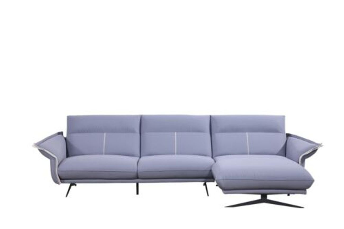 Ecksofa, Textil Ecksofa Lila Couch Italienische Polster Möbel Wohnzimmer JVmoebel Design