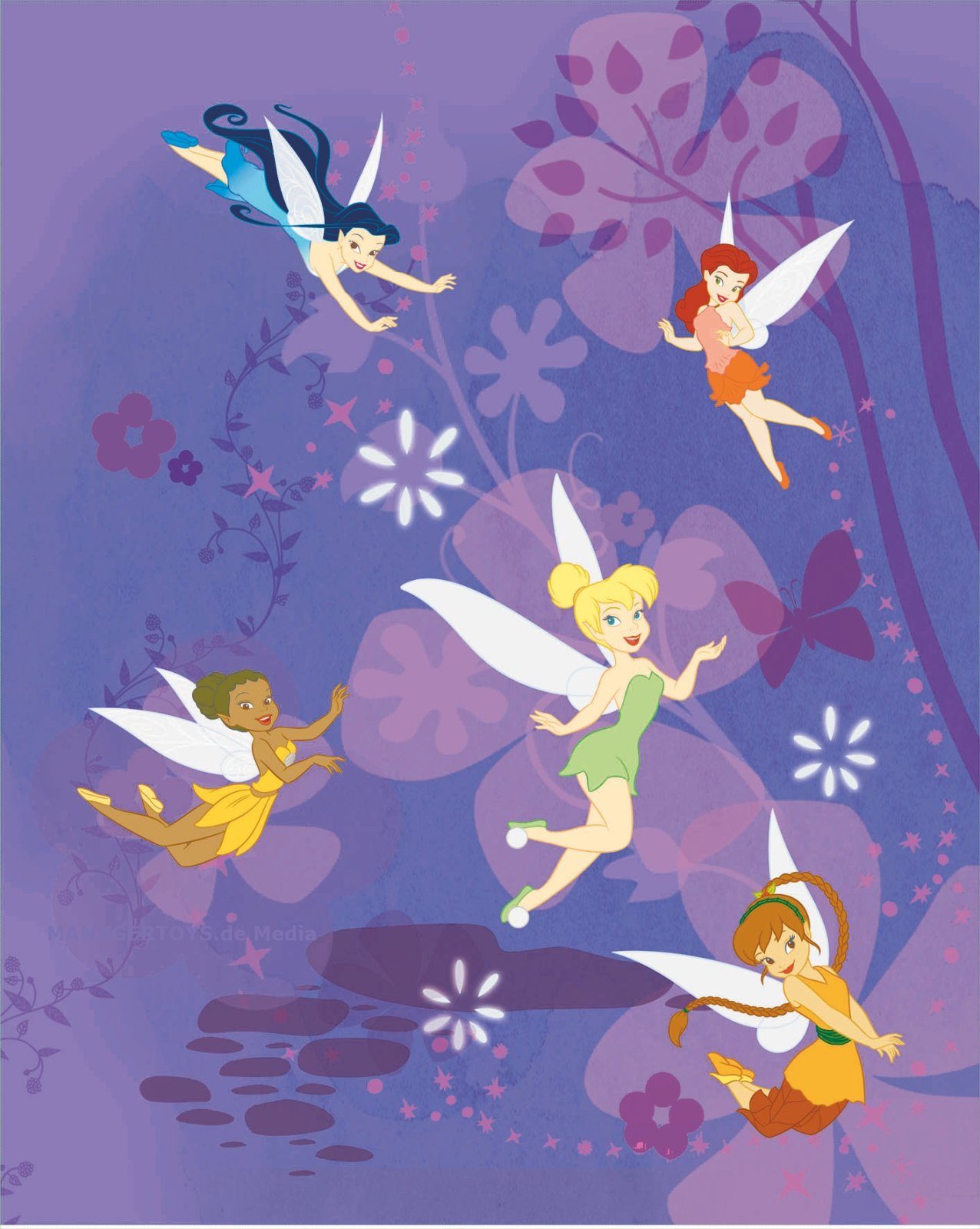cm Disney Naseweis Decke, Glöckchen Kinderdecke Kuscheldecke 120 x Lila 150 Tinkerbell