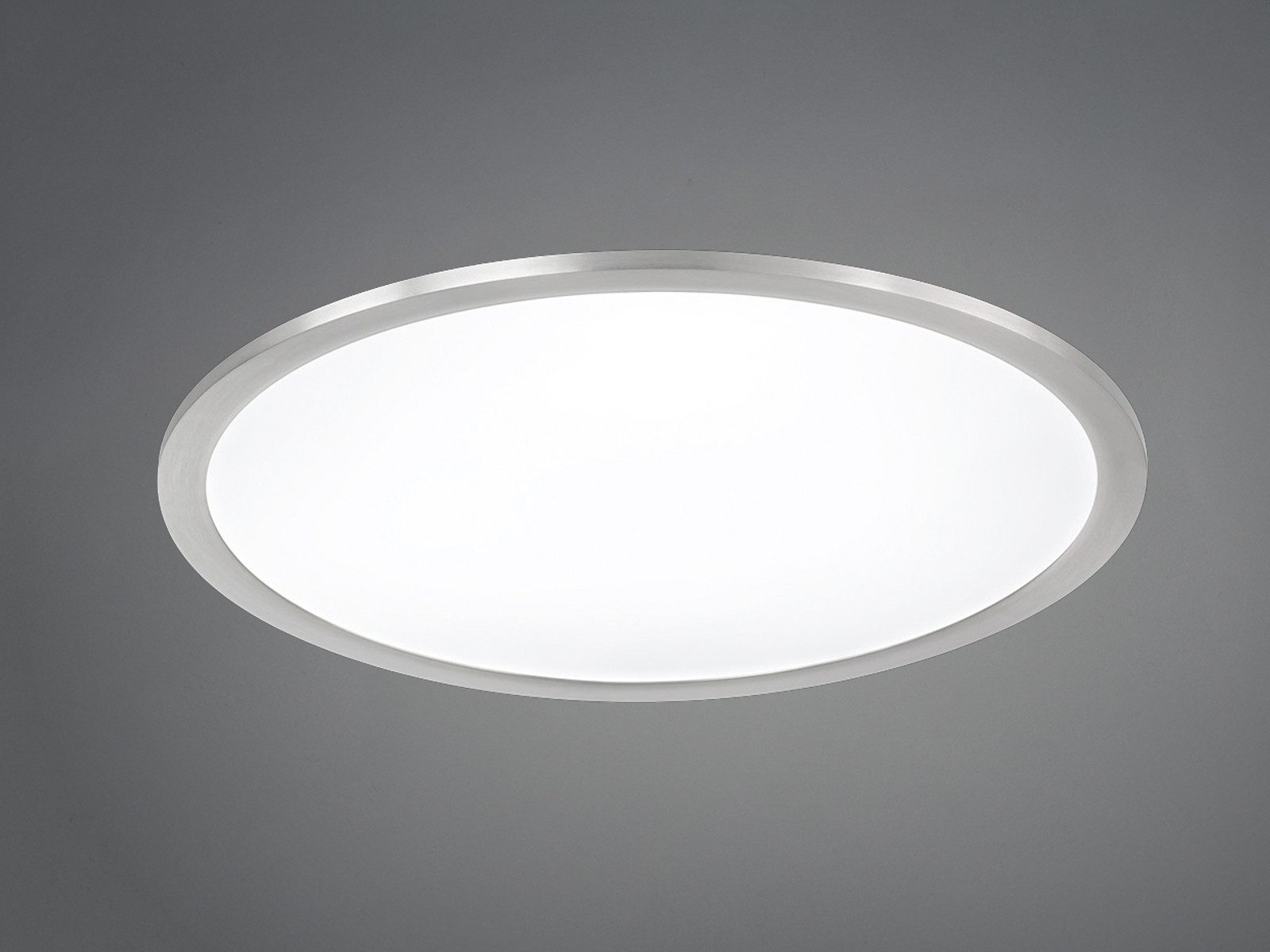 TRIO Leuchten LED Deckenleuchte, LED fest integriert, Warmweiß, LED Deckenpanel aus Metall, minimalistisch und extrem flach, Ø45cm