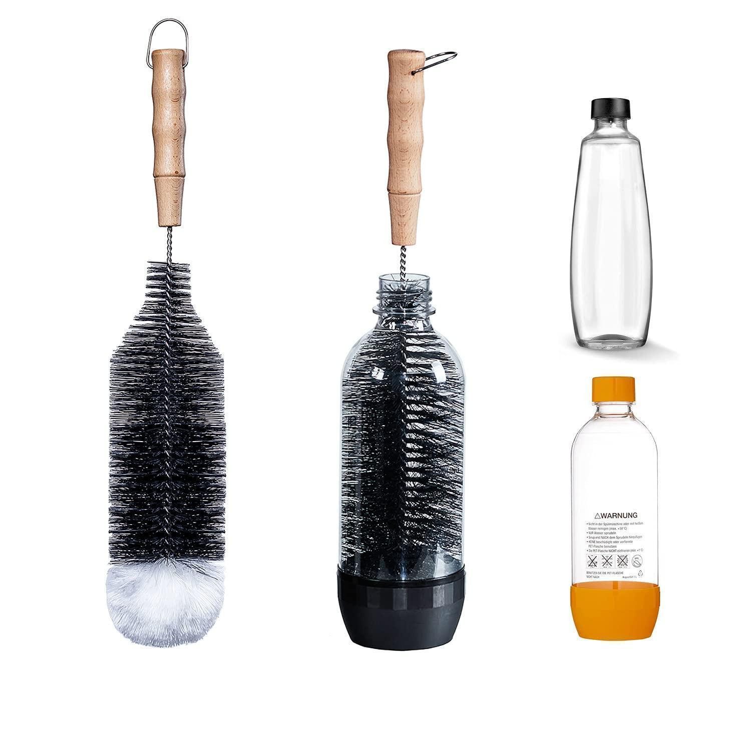 LuxusKollektion Fischentschupper Flaschenbürste für Sodastream 1L Flaschen