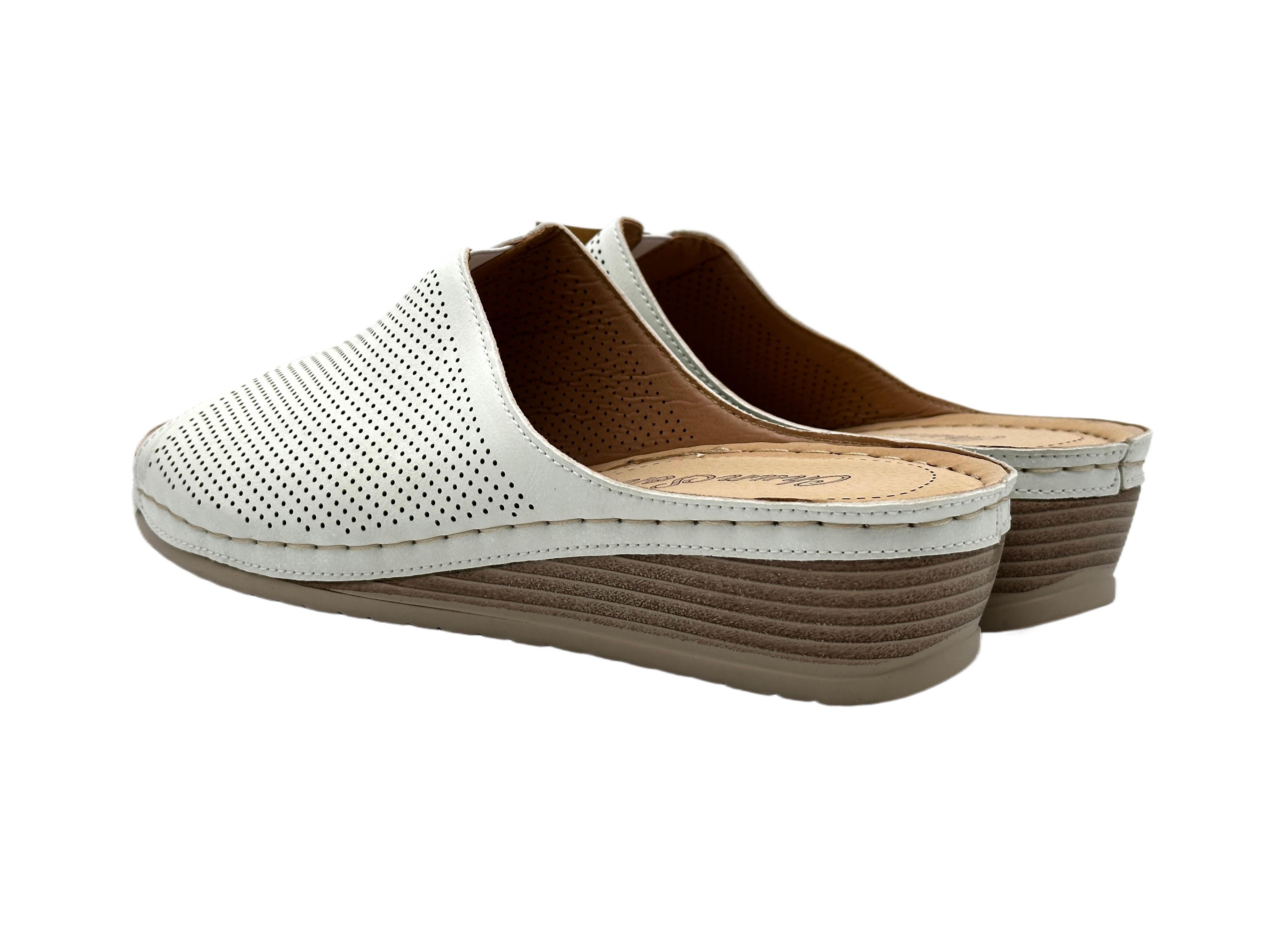 Nowaland Damen-Pantoletten mit Komfort-Innensohle und Keilabsatz Pantolette luftig & bequem für den Sommer