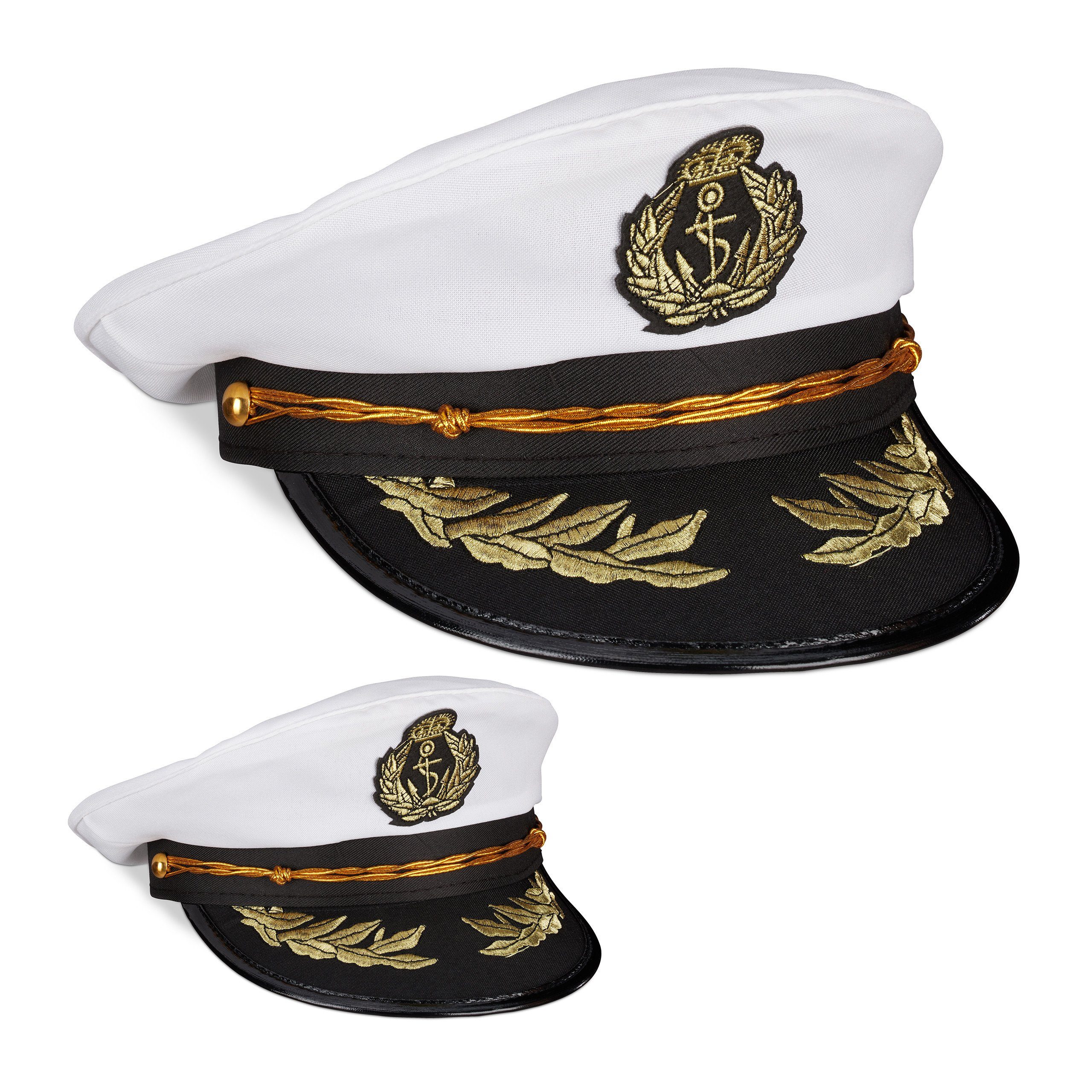 Kostüm 2 x Kapitänsmütze