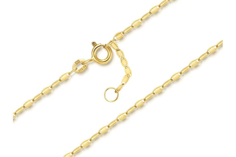 Silberkettenstore Fußkette Fußkette Plättchen 1,9mm - echt 585 Gold - Länge: 24cm