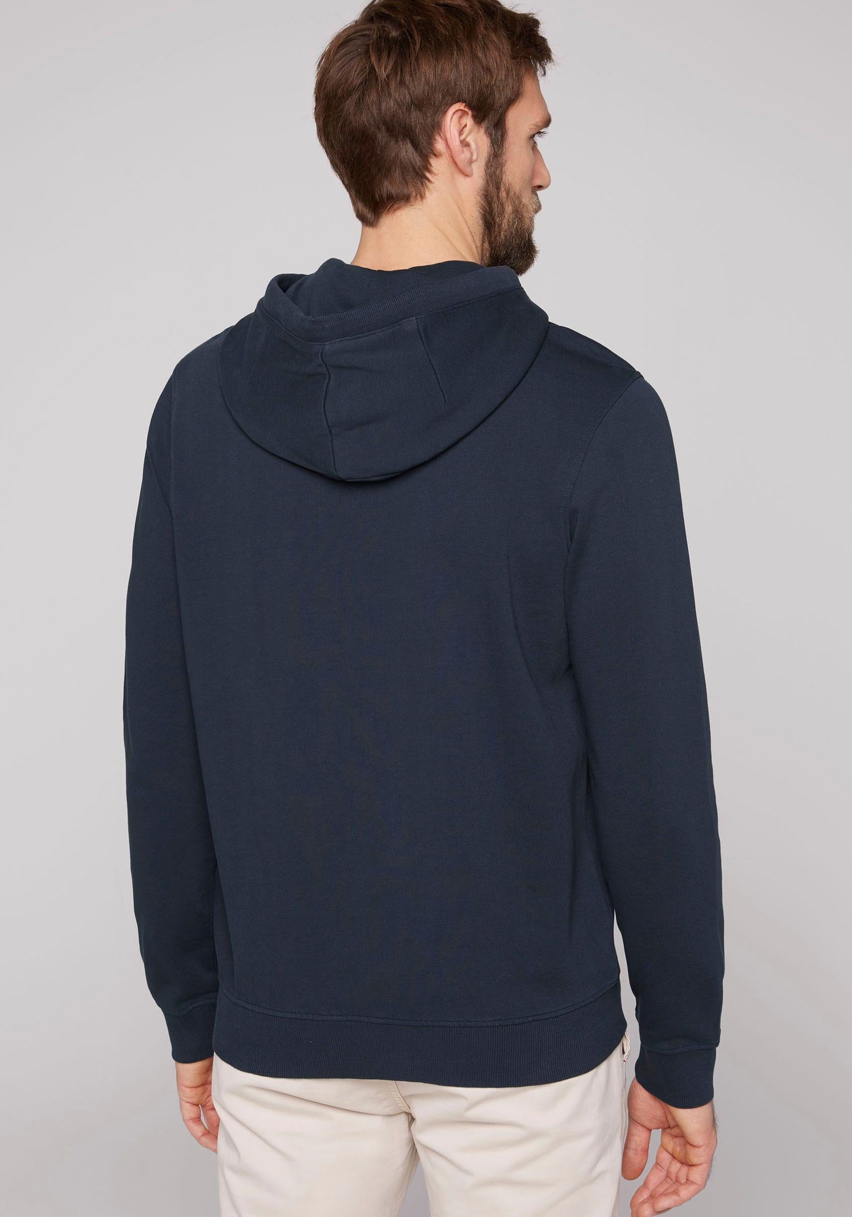 CAMP DAVID Kapuzensweatshirt mit Logostickerei absolute blue