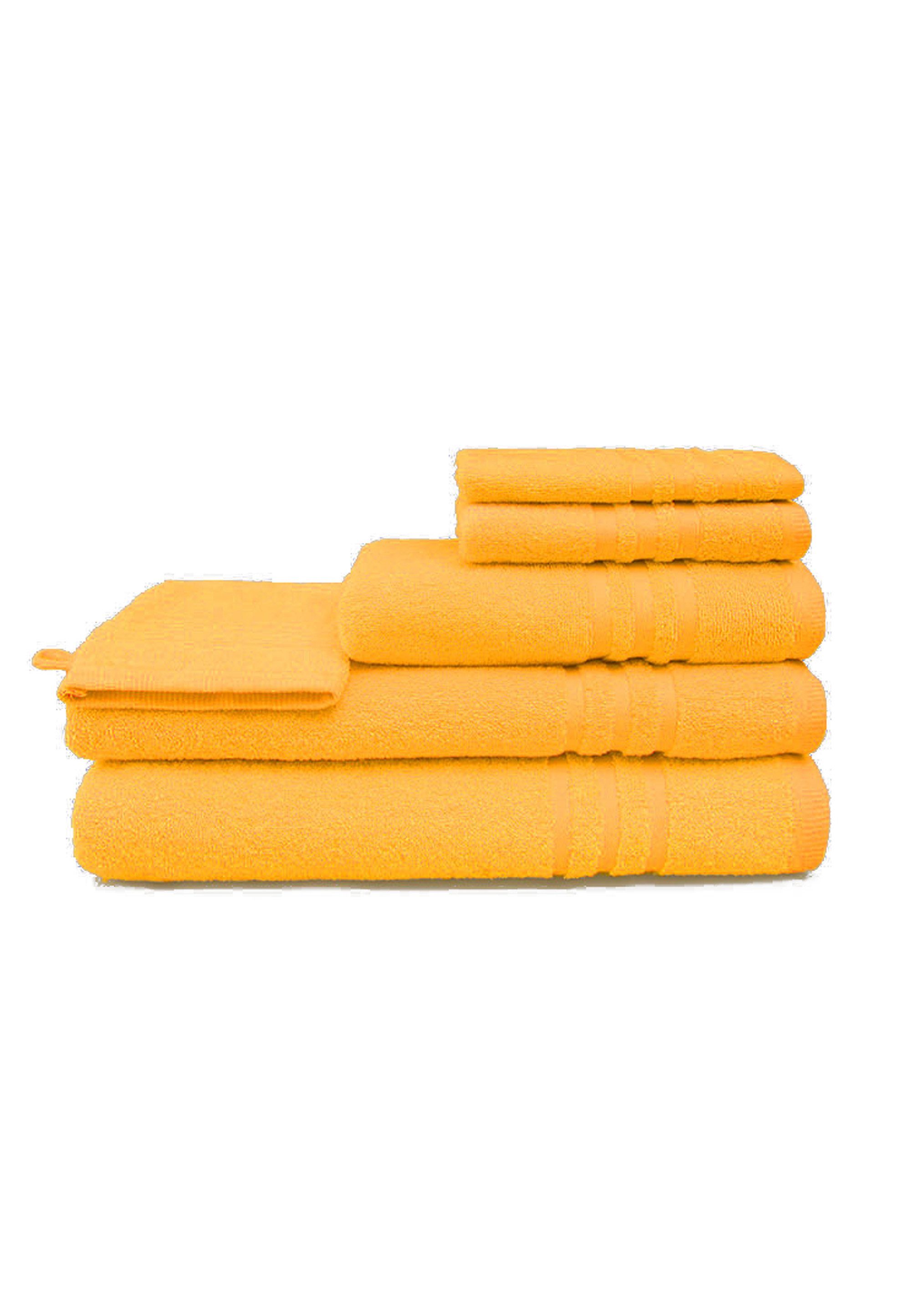 grace grand spa Handtuch Aktion, (1-St), mit Streifen-Bordüre gelb