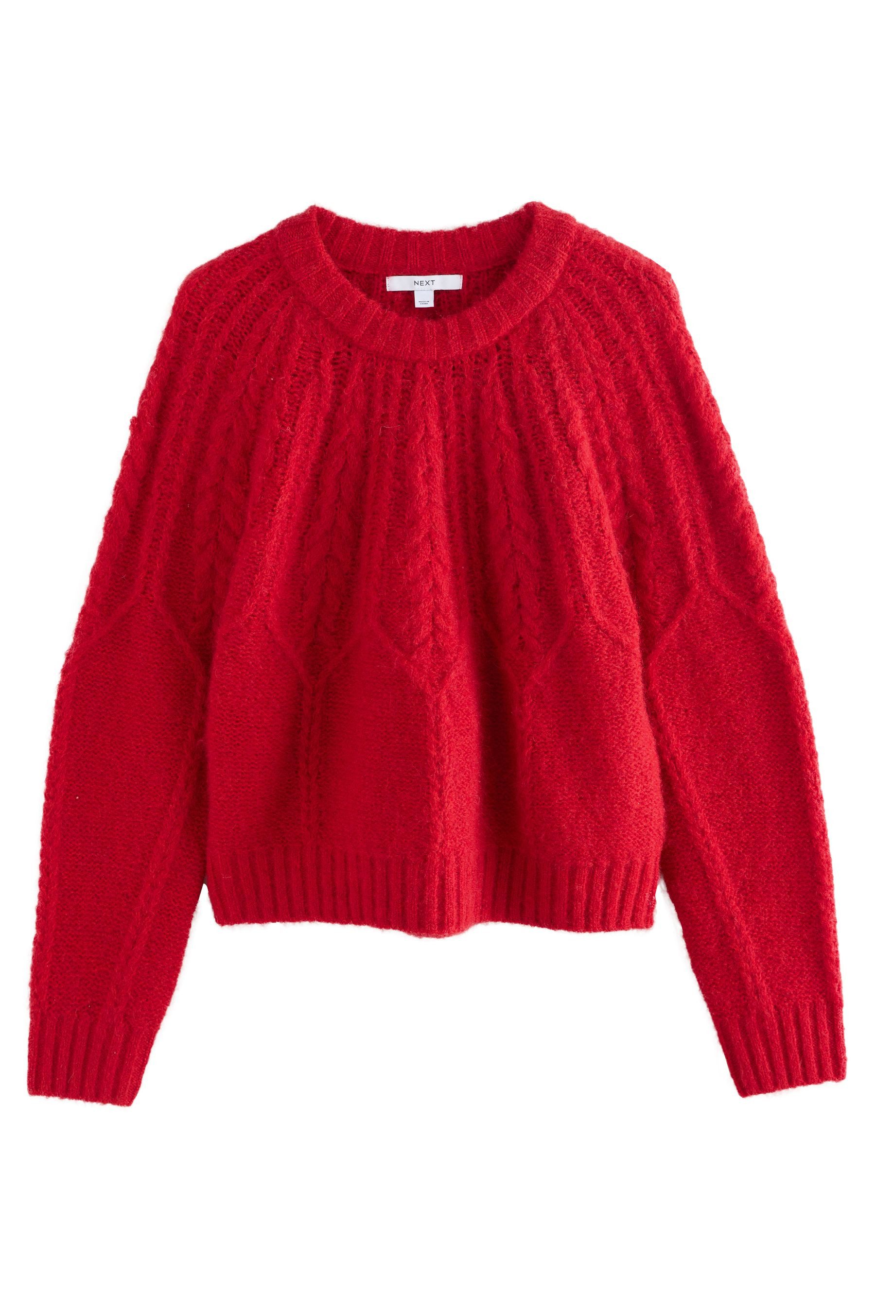 Next Rundhalspullover Pullover mit Zopfstrickmuster, Rundhalsausschnitt (1- günstig online kaufen