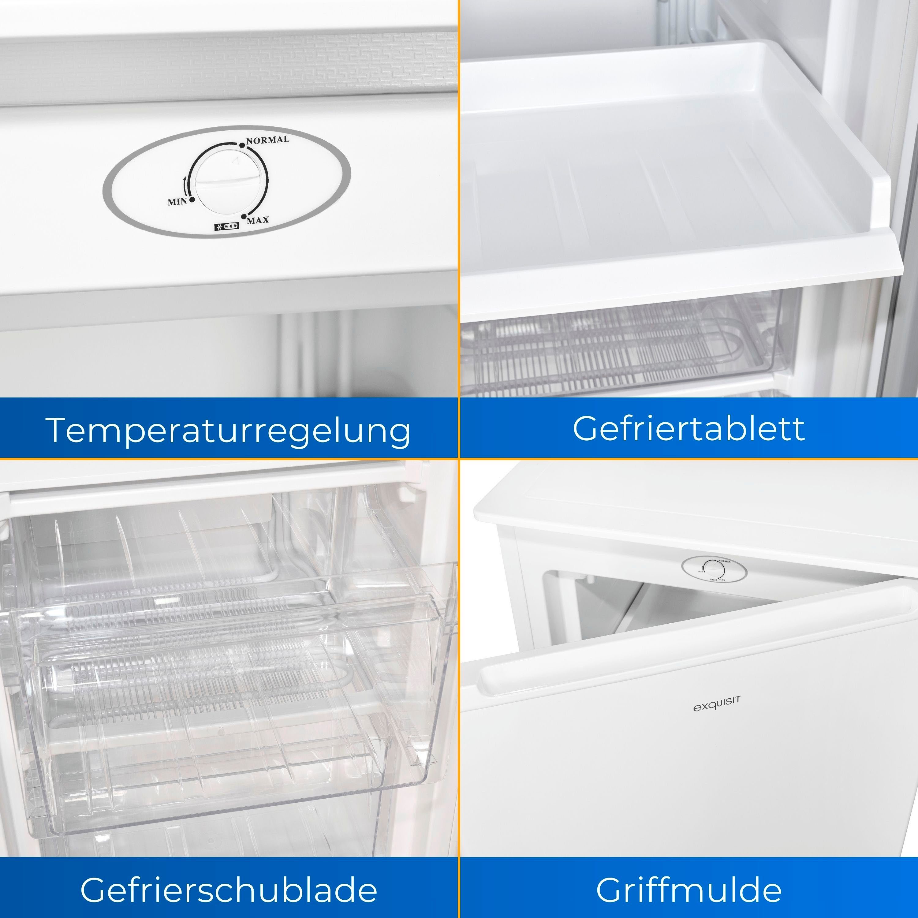 exquisit Gefrierschrank GS111-041E, 85,5 cm hoch, 48 cm breit, Kompakter 4*-Gefrierschrank–flexibel, zuverlässig&leicht zu bedienen – Bild 5 von 5