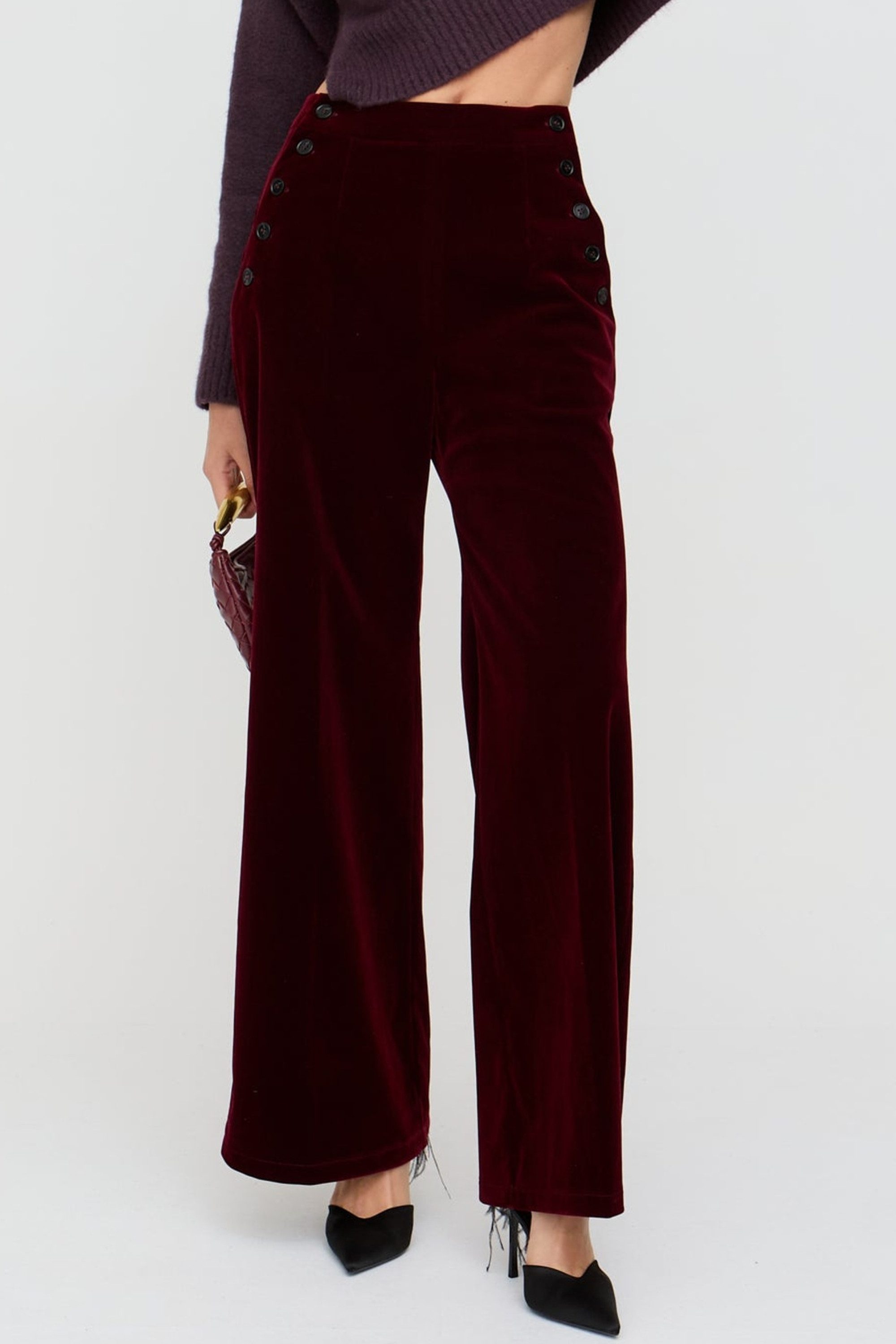 Lily and Lionel Jerseyhose Maiden Wide Leg Velvet Trouser Damen günstig online kaufen
