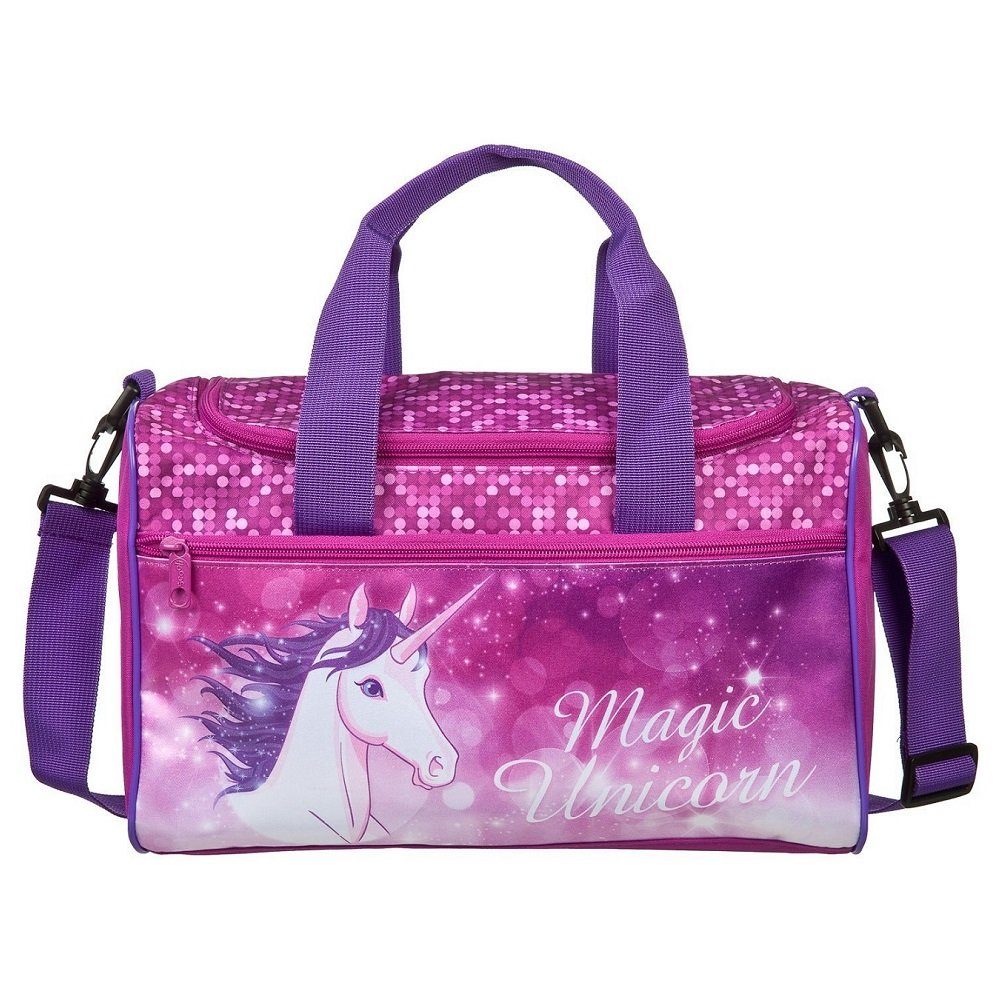 Scooli Sporttasche Einhorn Magie "Magic Unicorn" mit Reißverschluss, Tragegriffen und Sch, Tasche; Umhängetasche, Schwimmtasche