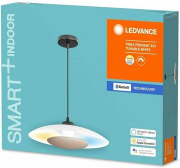 Ledvance LED Pendelleuchte SMARTEplus Tibea Deckenleuchte mit Bluetooth Mesh E27 Leuchtmittel, LED fest integriert, Warmweiß, App-Steuerung, Hängeleuchte