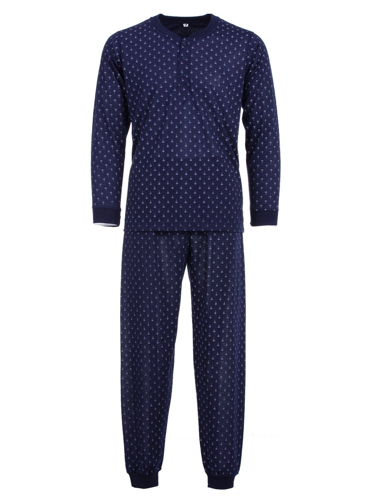 Lucky Schlafanzug navy - Set Pyjama Pfeil Langarm