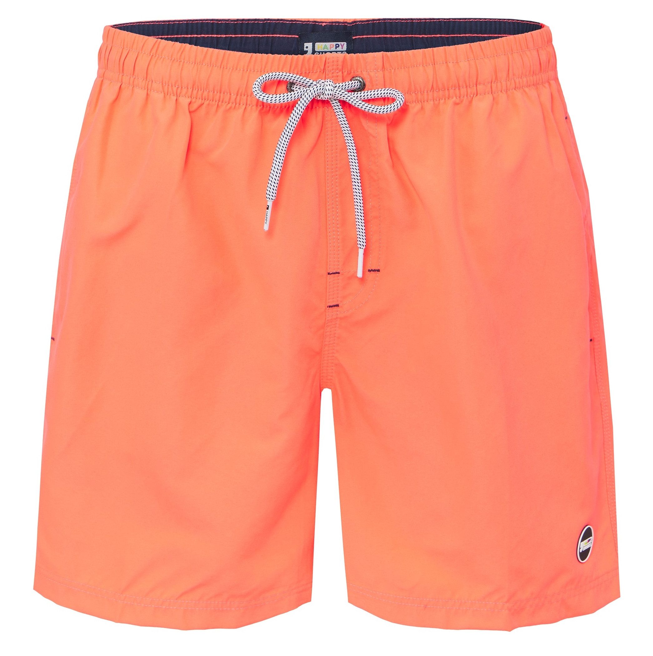 Badehose HAPPY SHORTS Herren Badeshorts Strandshorts Rotorange Short S - XXL
