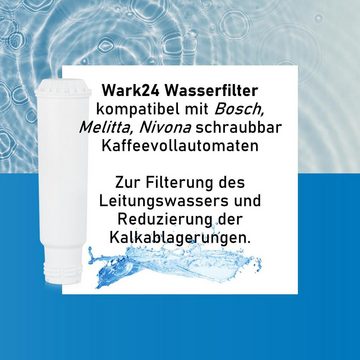 Wark24 Wasserfilter Wark24 Wasserfilter kompatibel mit Bosch, Melitta, Nivona schraubbar (