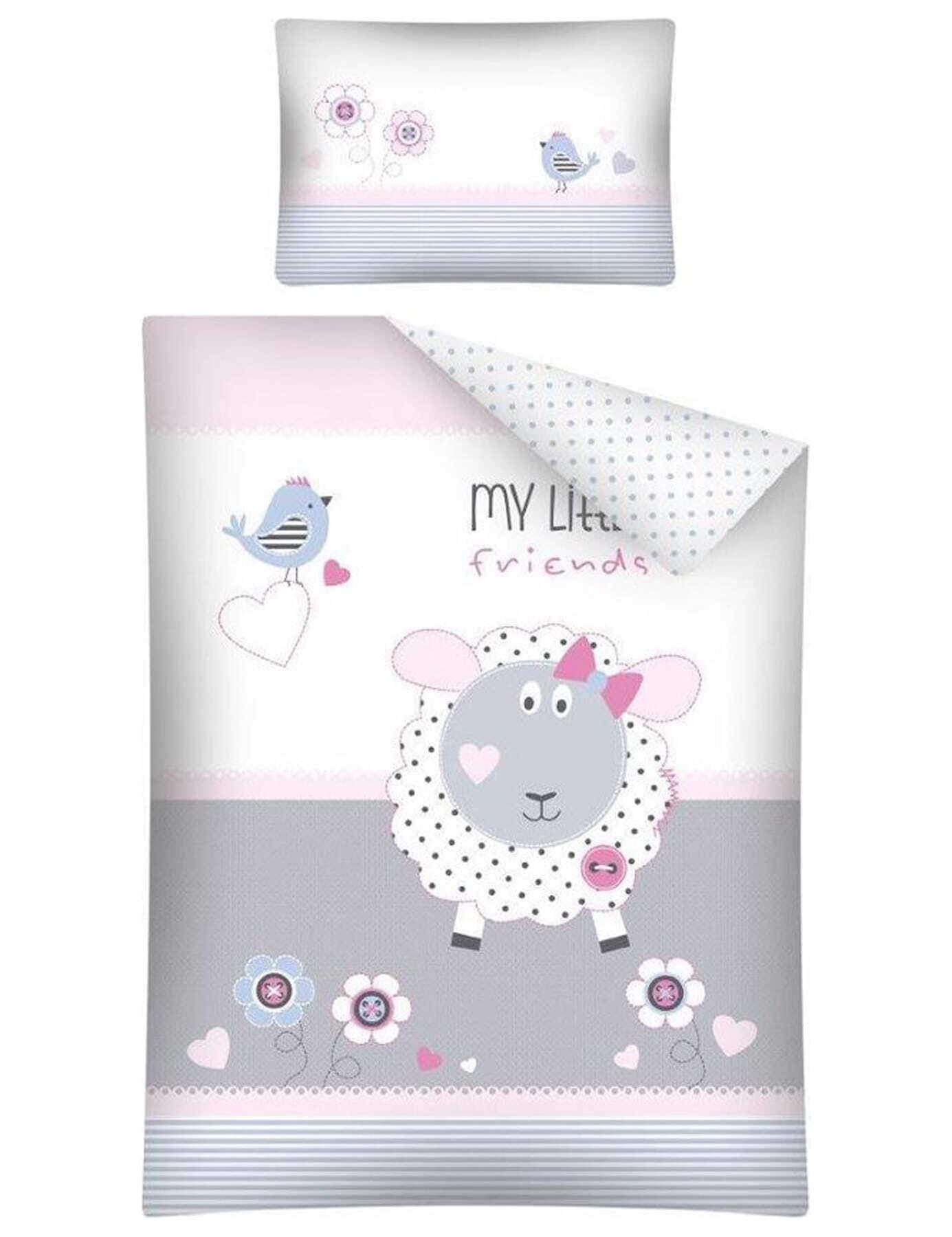 Kinderbettwäsche Bettwäsche Schaf Floral, Streifen, Punkte