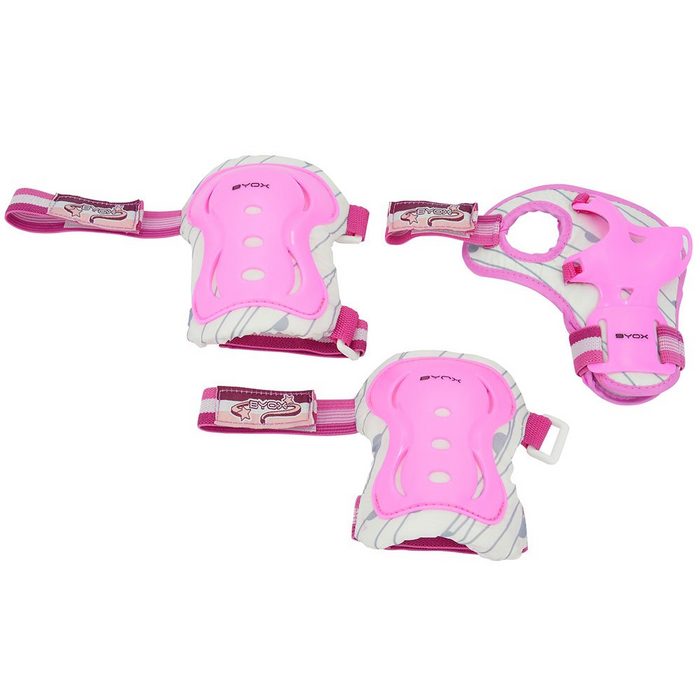 Byox Protektoren-Set Protektoren Amar 2 bis 25 kg in rosa für Knie- Ellenbogen- und Handgelenk