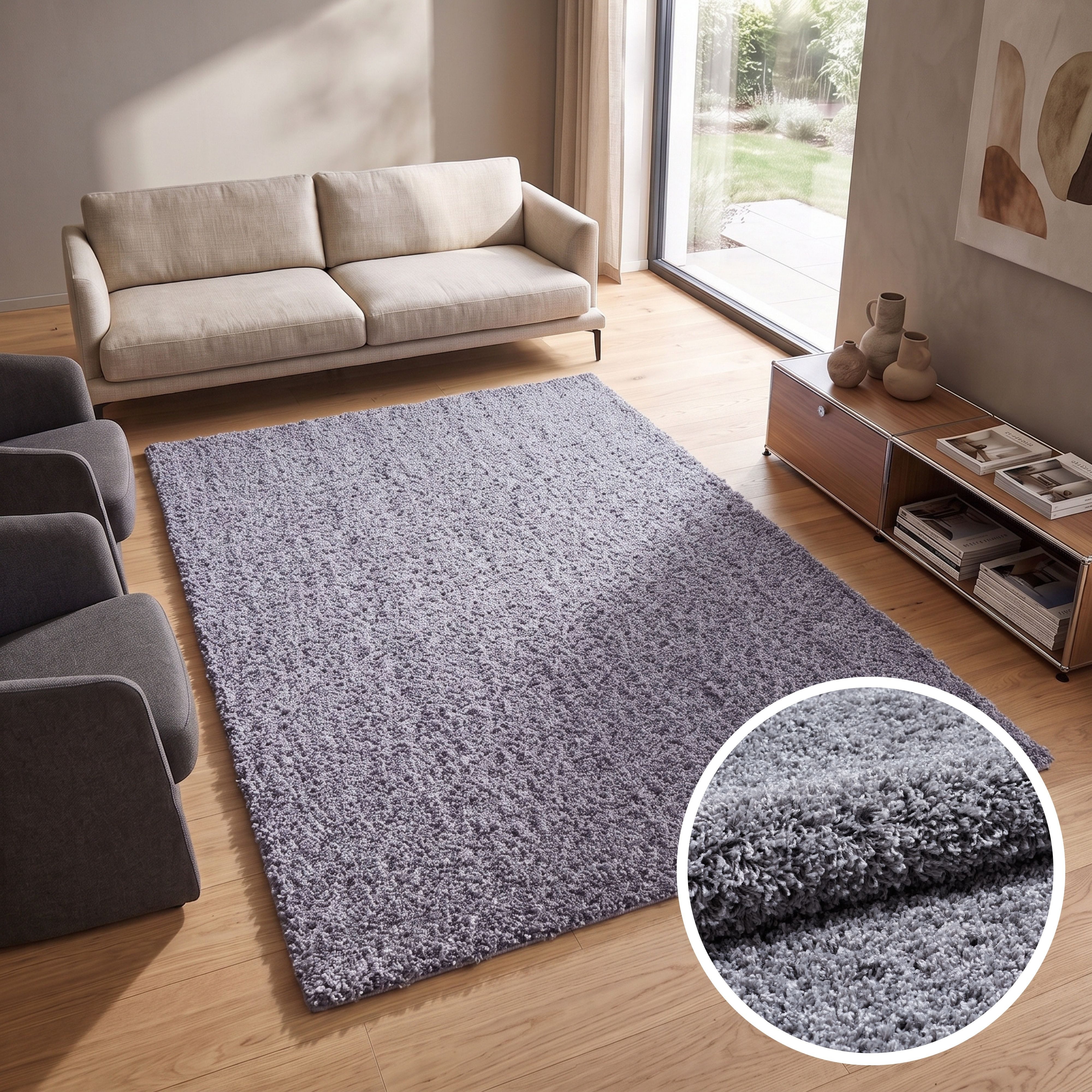 OTTO home Hochflor-Teppich Viva Shaggy, in Standard- und Premium-Qualität, 30 mm oder 45 mm Höhe, rechteckig, Uni Farben, einfarbig, weich, kuschelig, Läufer, Kundenliebling