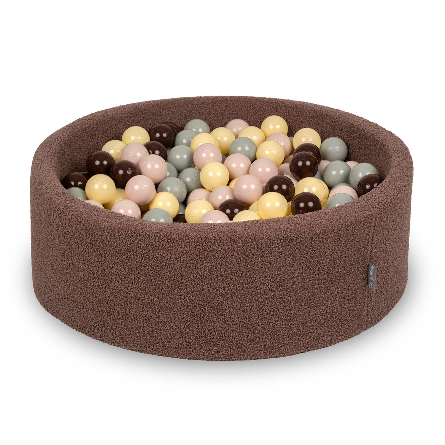 KiddyMoon Bällebad OK30TD, (Bällepool mit bunten Bällen, 200-tlg., Bällepool mit bunten Bällen), mit TEDDY Bezug, Made in Europe