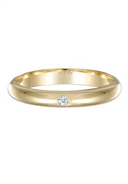 Elli DIAMONDS Verlobungsring Ehering Solitär Diamant 0.03 ct. 375 Gelbgold