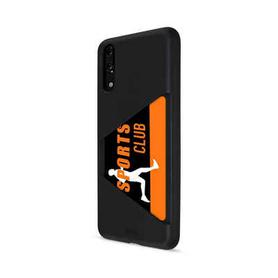 Artwizz Smartphone-Hülle Artwizz TPU Card Case - Artwizz TPU Card Case - Ultra dünne, elastische Schutzhülle mit Kartenfach auf der Rückseite für P20, Schwarz