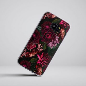 DeinDesign Handyhülle Rose Blumen Blume Dark Red and Pink Flowers, Samsung Galaxy S7 Edge Silikon Hülle Bumper Case Handy Schutzhülle