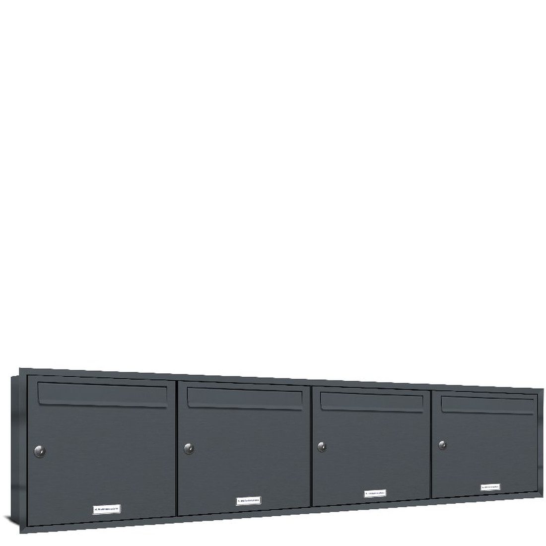 AL Briefkastensysteme Wandbriefkasten 4 Fach Premium Unterputz Briefkasten RAL 7016 Anthrazit wetterfest