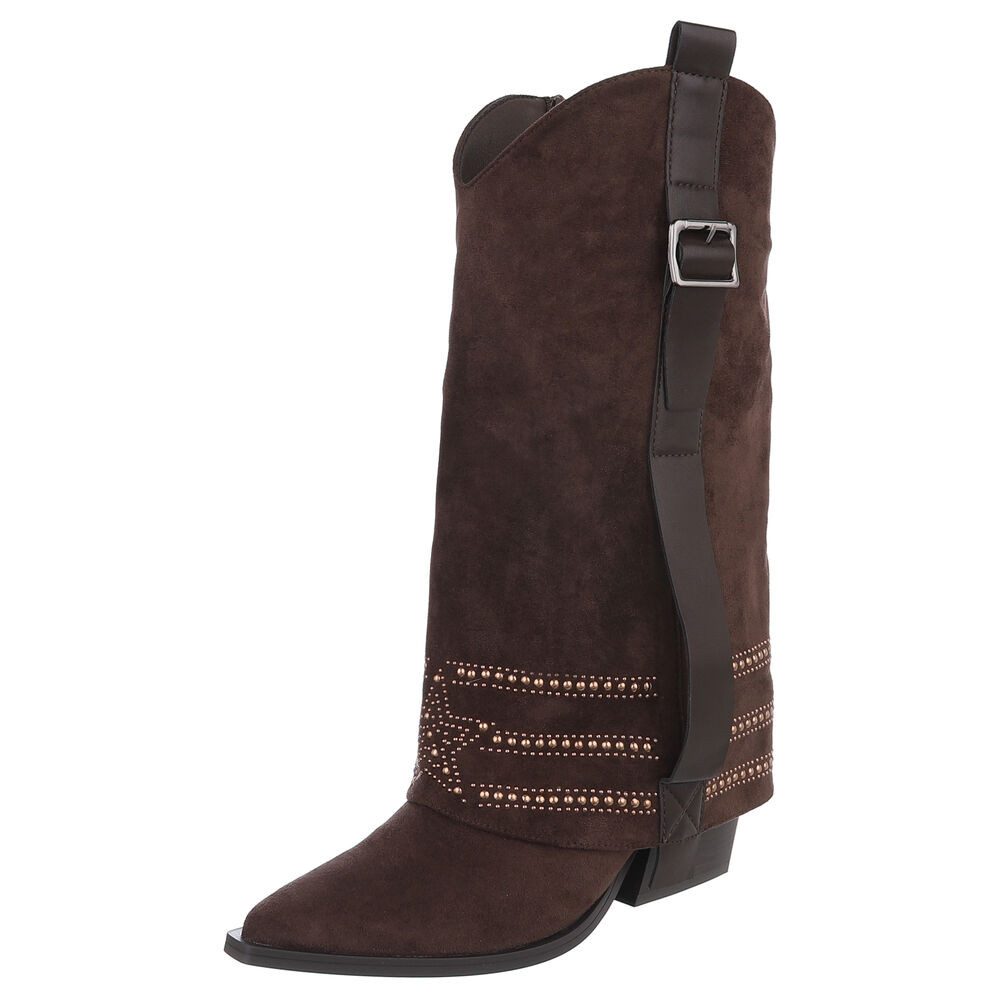 Ital-Design Elegante Damen-Stiefel mit Absatz und hochwertiger Verarbeitung günstig online kaufen