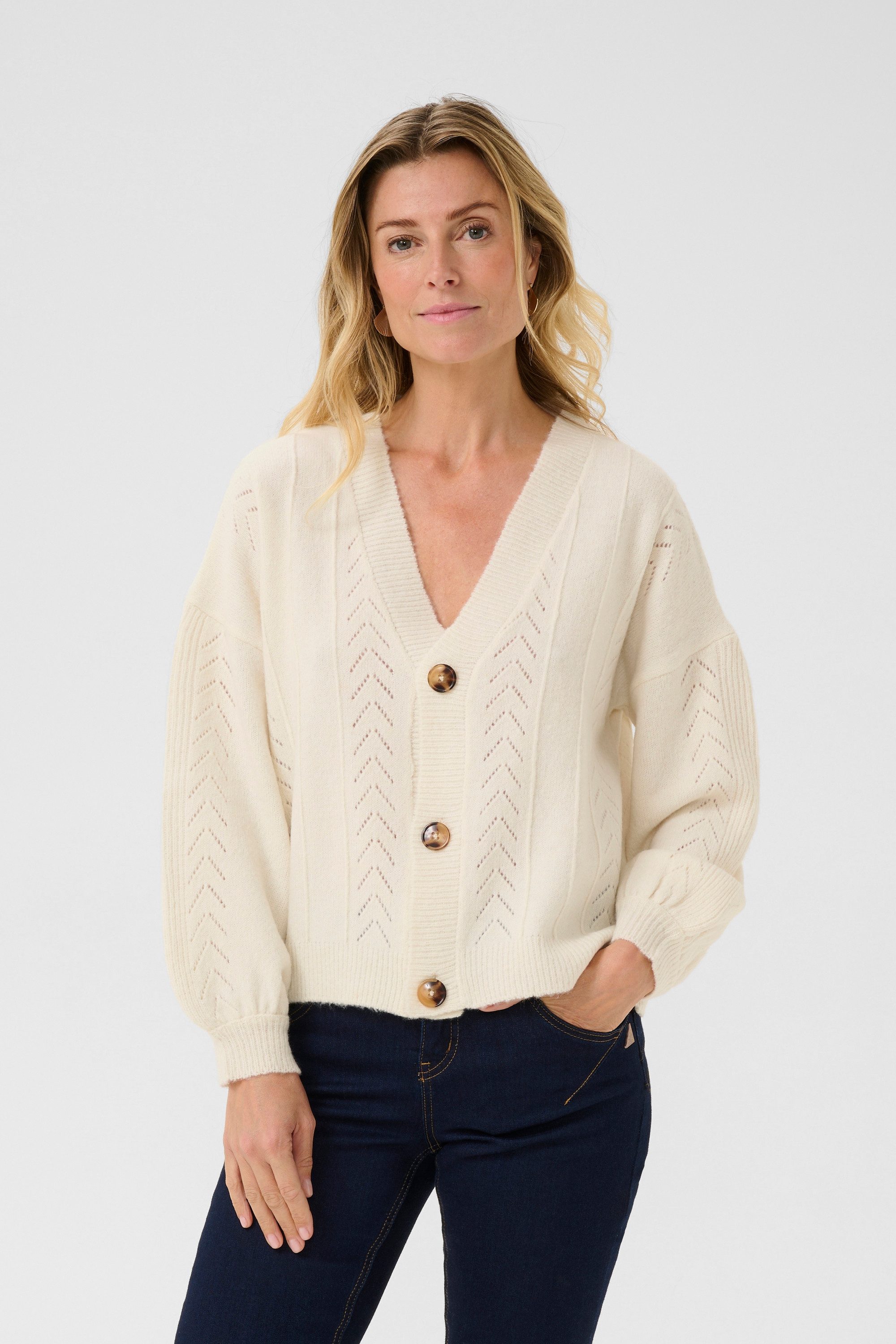 Cream Cardigan Strickjacke CRHoliday