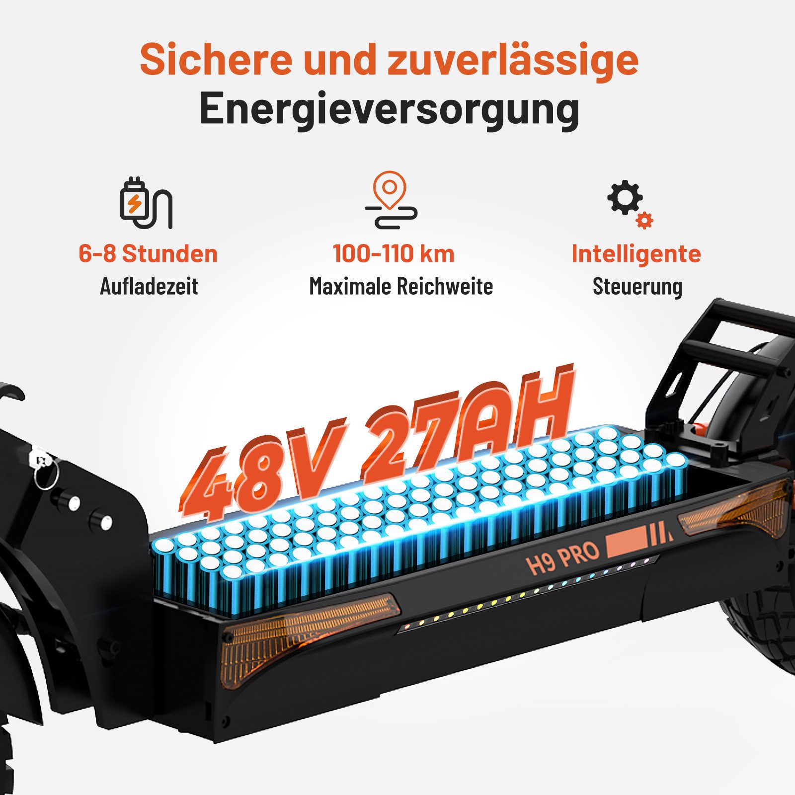 Thumbnail - HITWAY E-Scooter 10"Elektroroller mit Straßenzulassung(ABE)70-120km,15,6/20,8/27Ah Akku, 500,00 W, 20,00 km/h, (mit Schu...