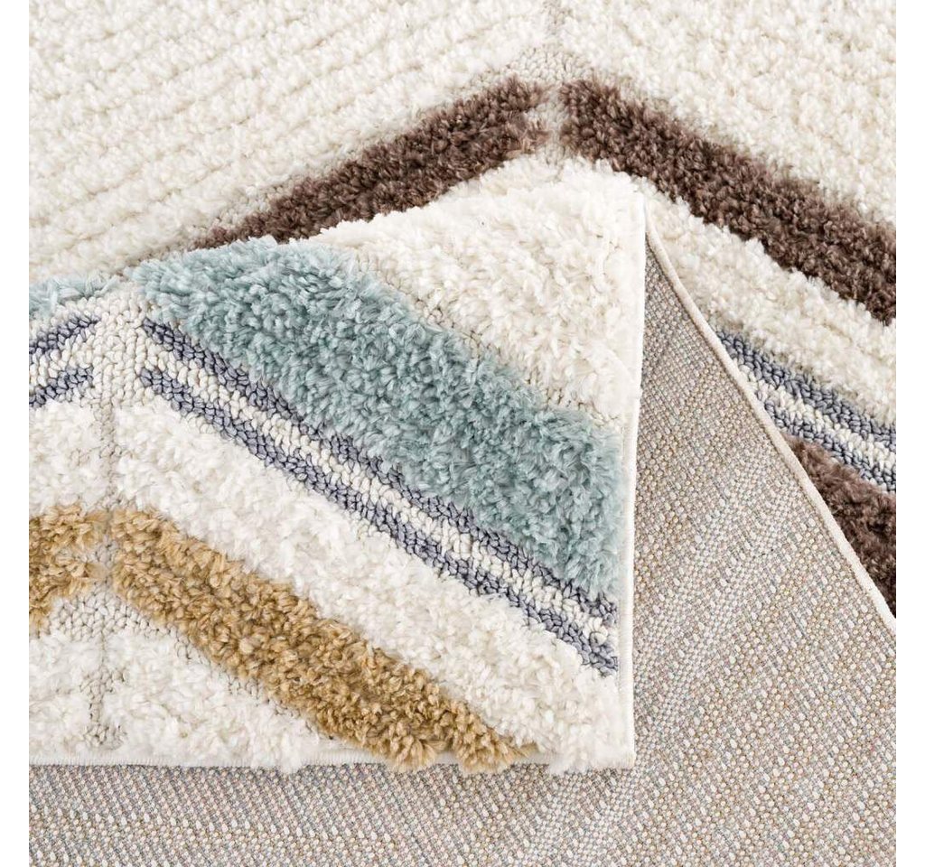 Hochflor-Läufer »Focus«, Carpet City, rechteckig, Höhe 20 mm, 3D-Optik, Chevron/ Zickzack, Wohnzimmer-kaufen