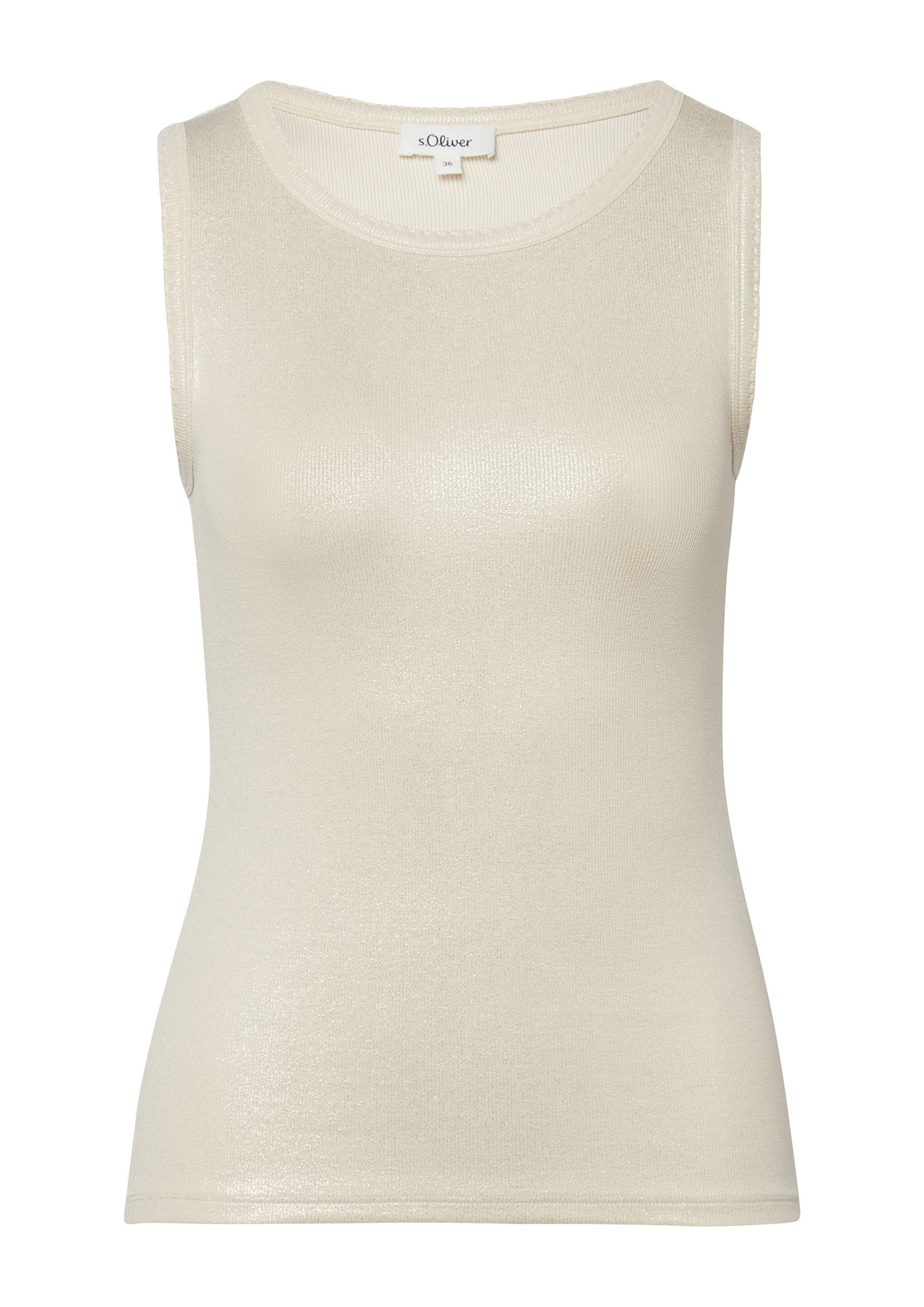 s.Oliver Muscleshirt T-Shirt Ripptop mit Coating günstig online kaufen