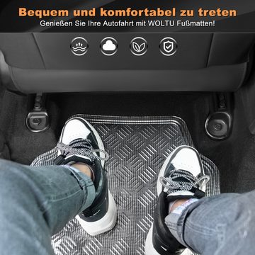 Woltu Auto-Fußmatte (4 St), Das Fußmattenset ist für die meisten Pkws und SUVs geeignet., Universale Automatte passend für Fast alle Autos