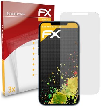 atFoliX Schutzfolie für Apple iPhone 12 Pro Max, (3 Folien), Entspiegelnd und stoßdämpfend