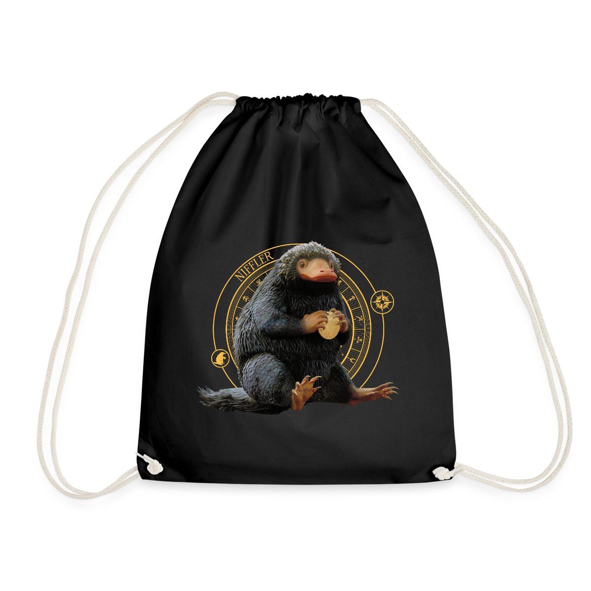 Turnbeutel Phantastische Tierwesen Niffler mit Gold Turnbeutel