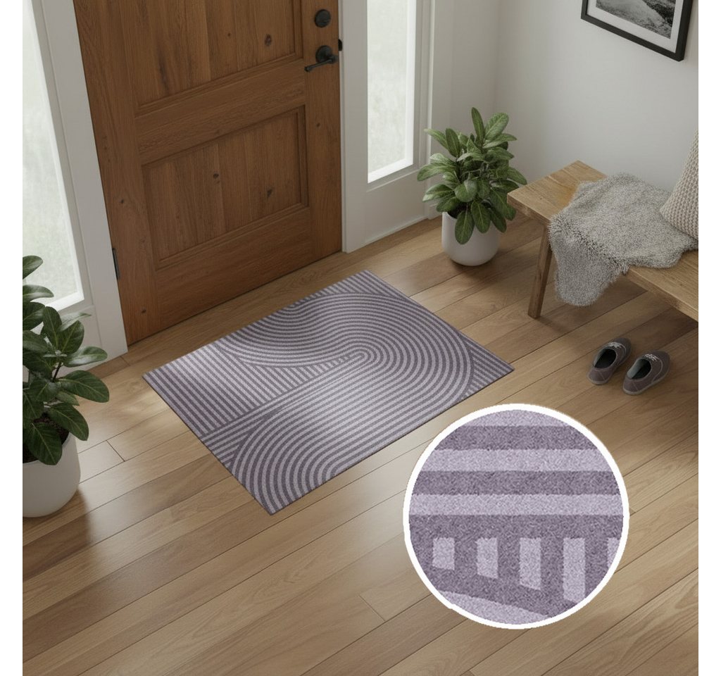 OTTO home Fußmatte Sammo, Schmutzfangmatte, Teppich, für Hausflur und Wohnbereiche, rechteckig, Höhe: 5 mm, Indoor, Eingangsmatte, Design, Scandi, Zen, rutschfeste Unterseite