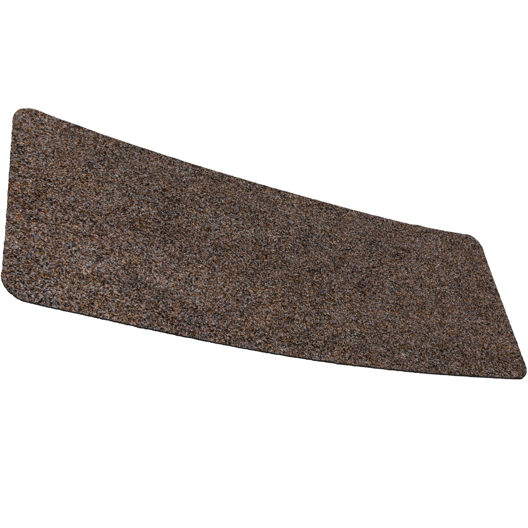 ANRO Fußmatte POET Schuhparkplatz schmal Schmutzfangmatte Unifarben, eckig, Höhe: 3 mm, Schuh-Abstellplatz rutschfest 25x60cm Kräusel Braun wasserdicht